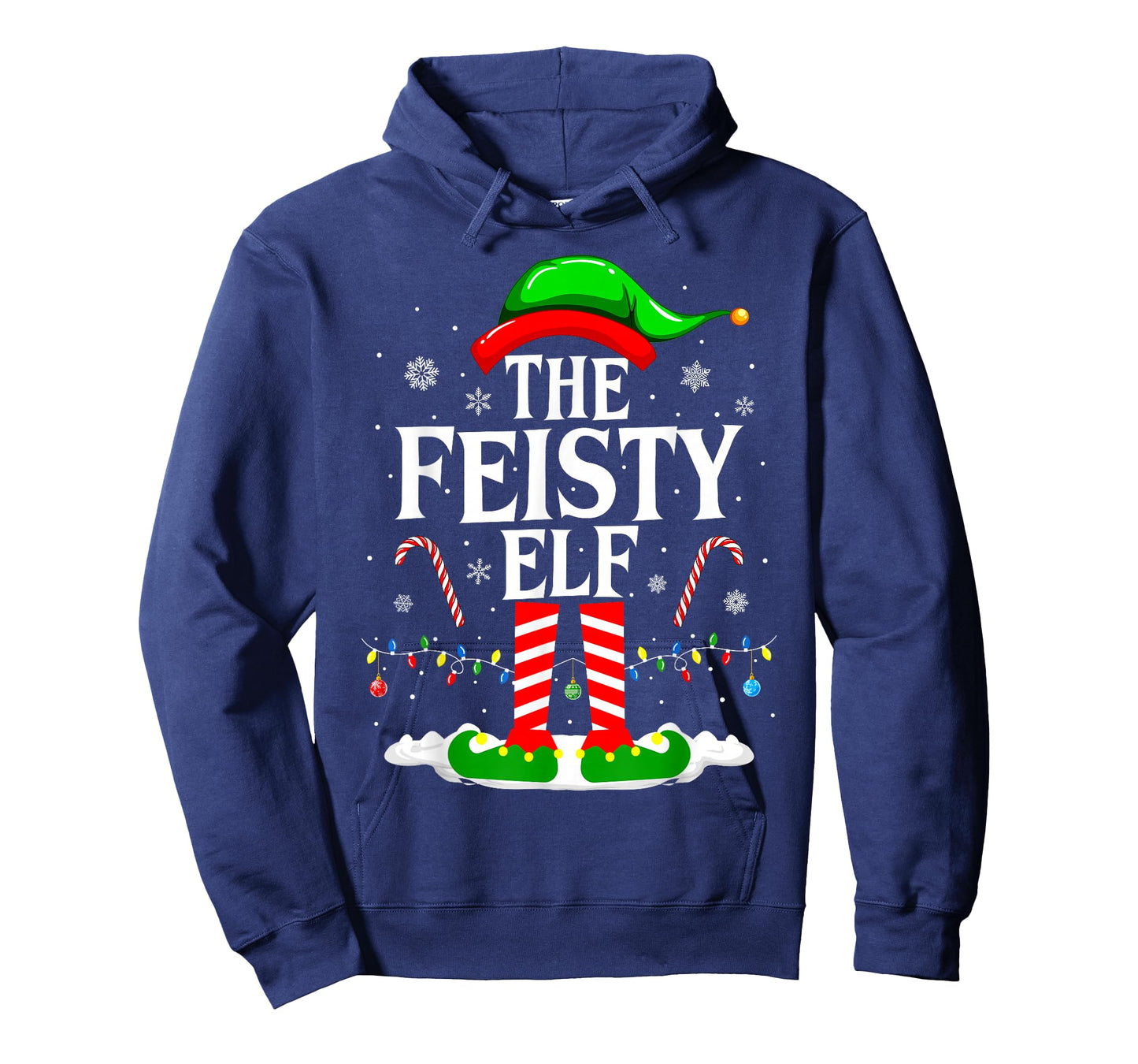 The Feisty Elf Xmas Funny Matching Family Group Christmas T-Shirt