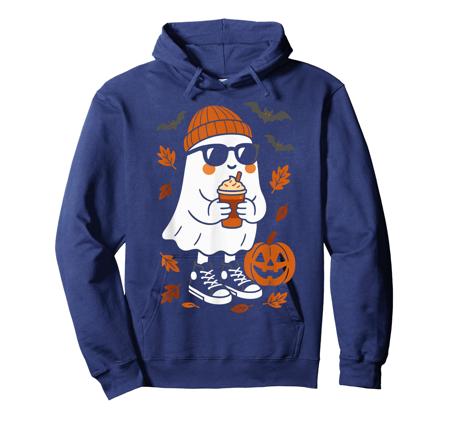 Cute Ghost Pumpkin Men Women Kids Funny Halloween T-Shirt