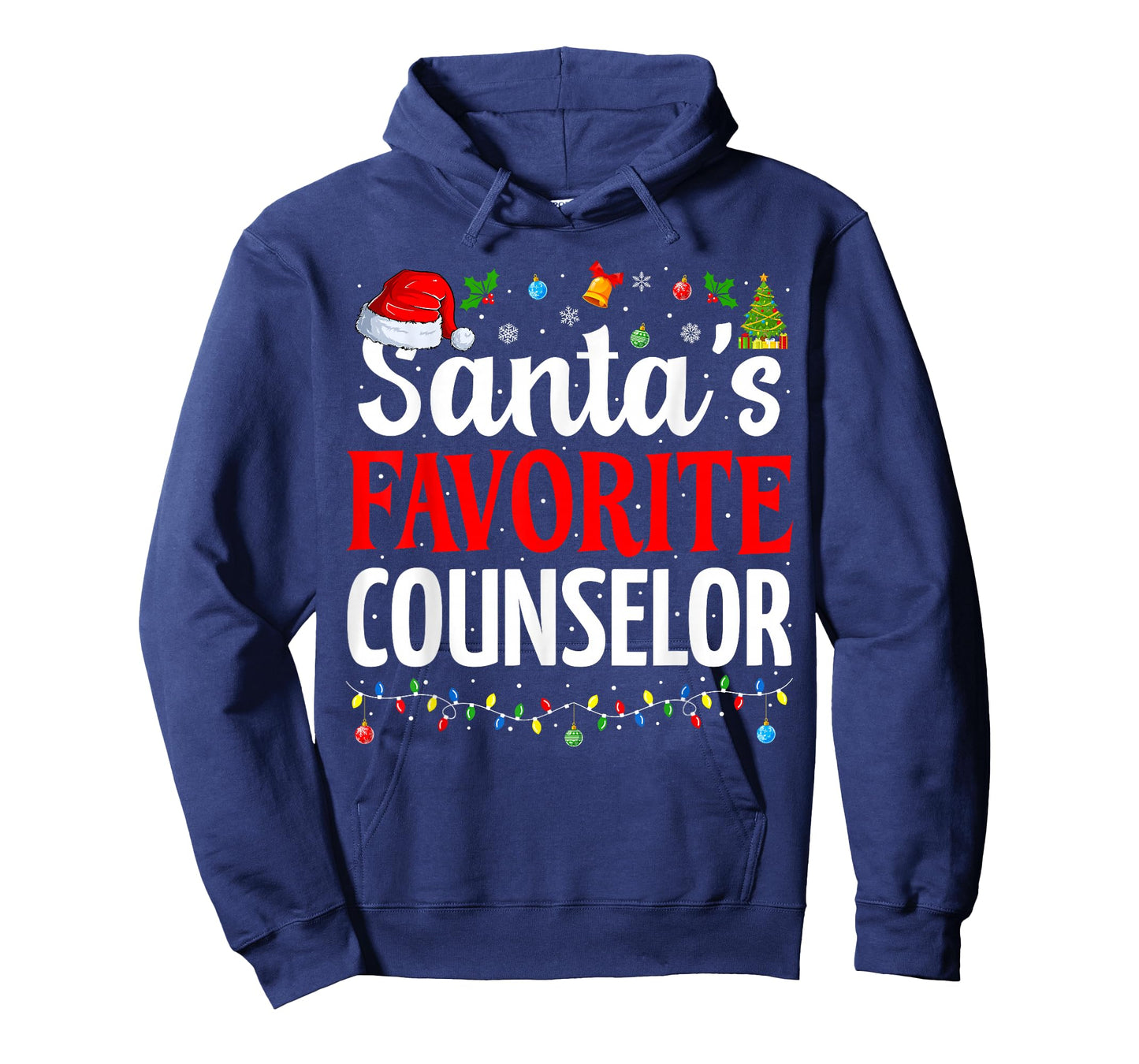 Santa’s Favorite Counselor Cool Christmas School Counselor T-Shirt
