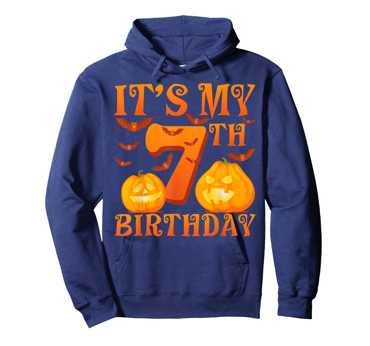 It's My 7th Birthday Pumpkins 7 Years Old Halloween Day Kids T-Shirt