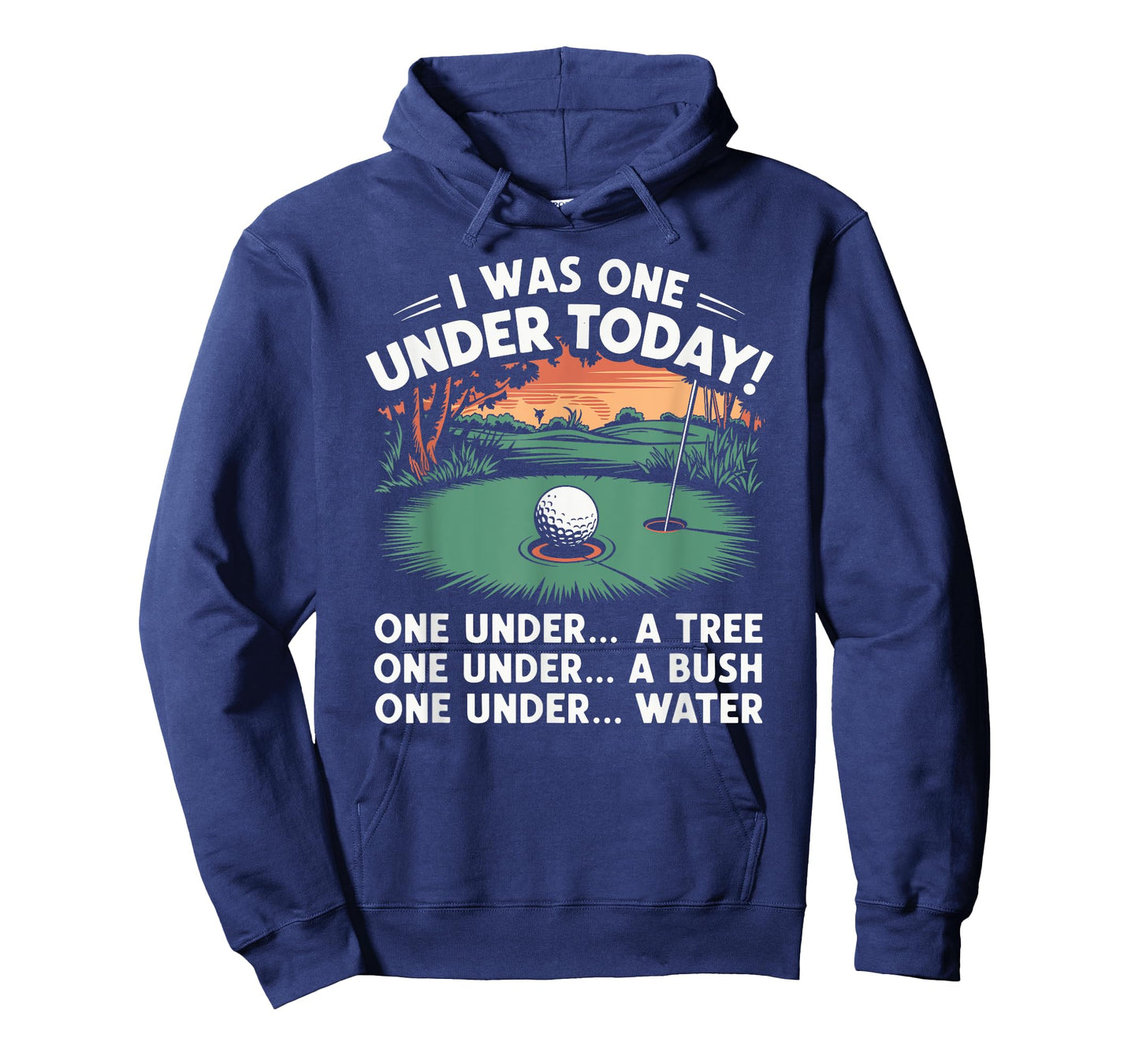 I Was One Under Today funny Golf Lover Golfer Golfing T-Shirt