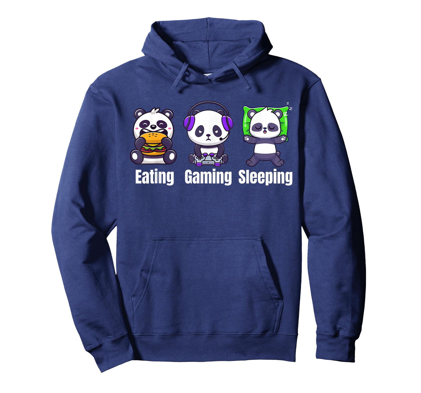 Panda Eating Gaming Sleeping Gamer Men Kids T-Shirt