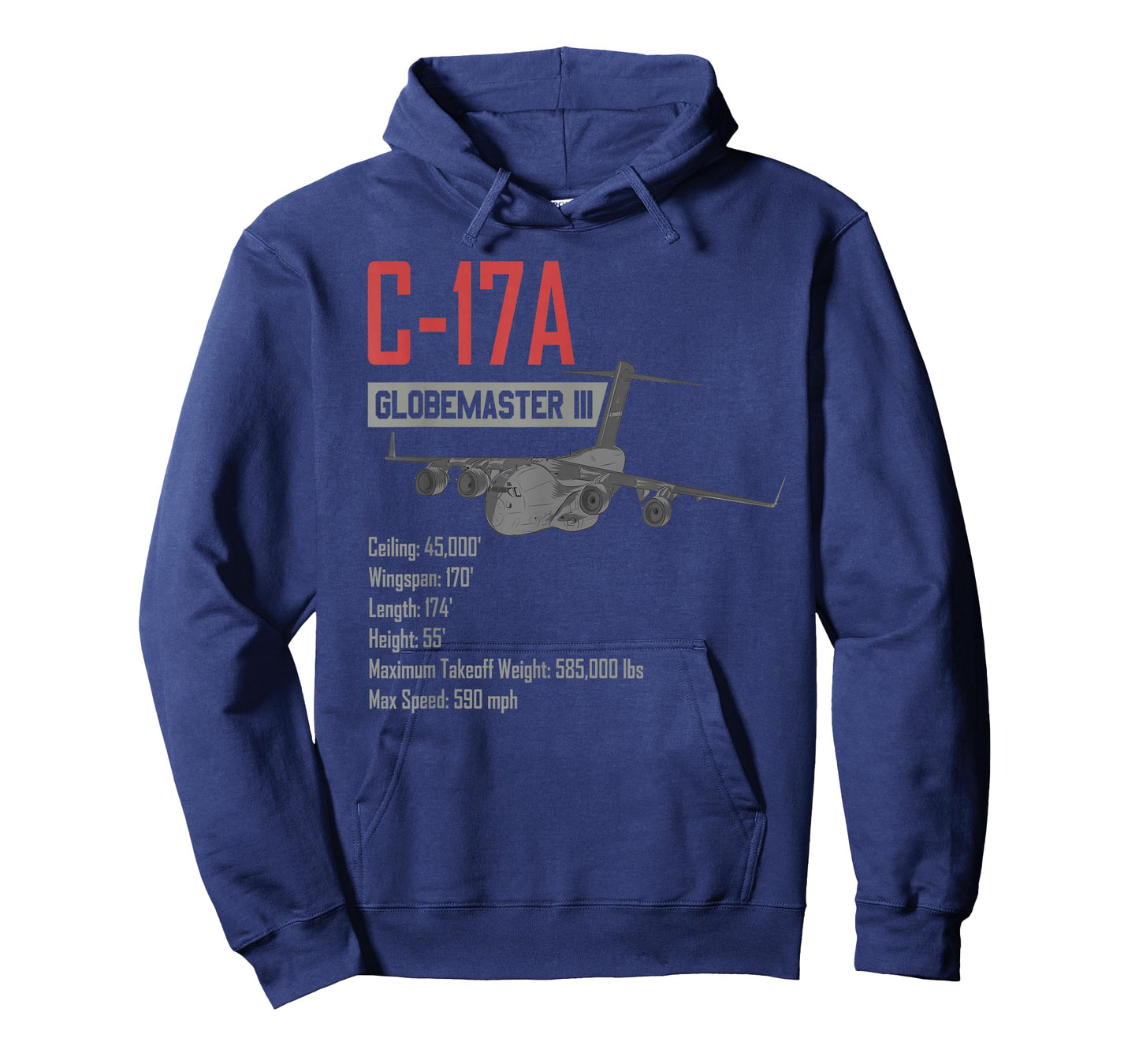 American C17A Globemaster Military Heavy Transport Aircraft T-Shirt