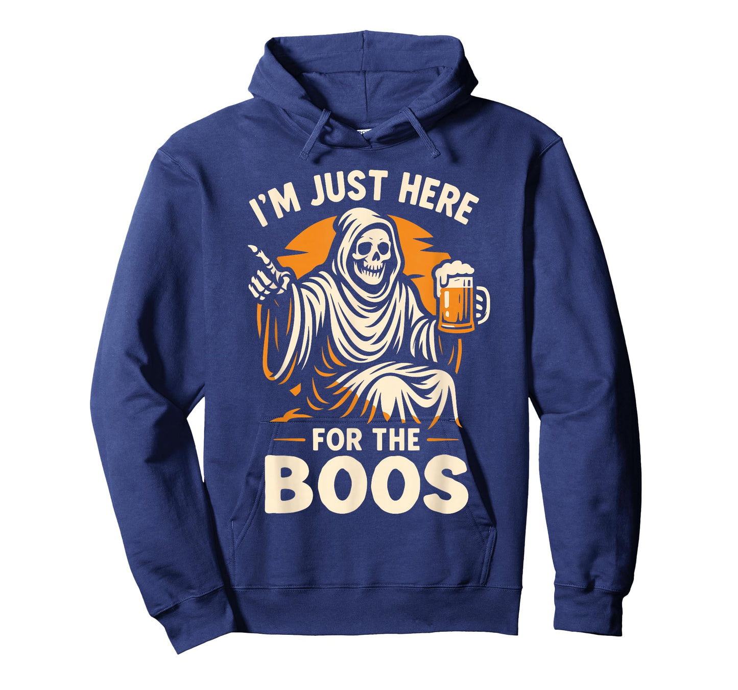 Adult Halloween Shirt, Skeleton I’m Just Here for the Boos T-Shirt