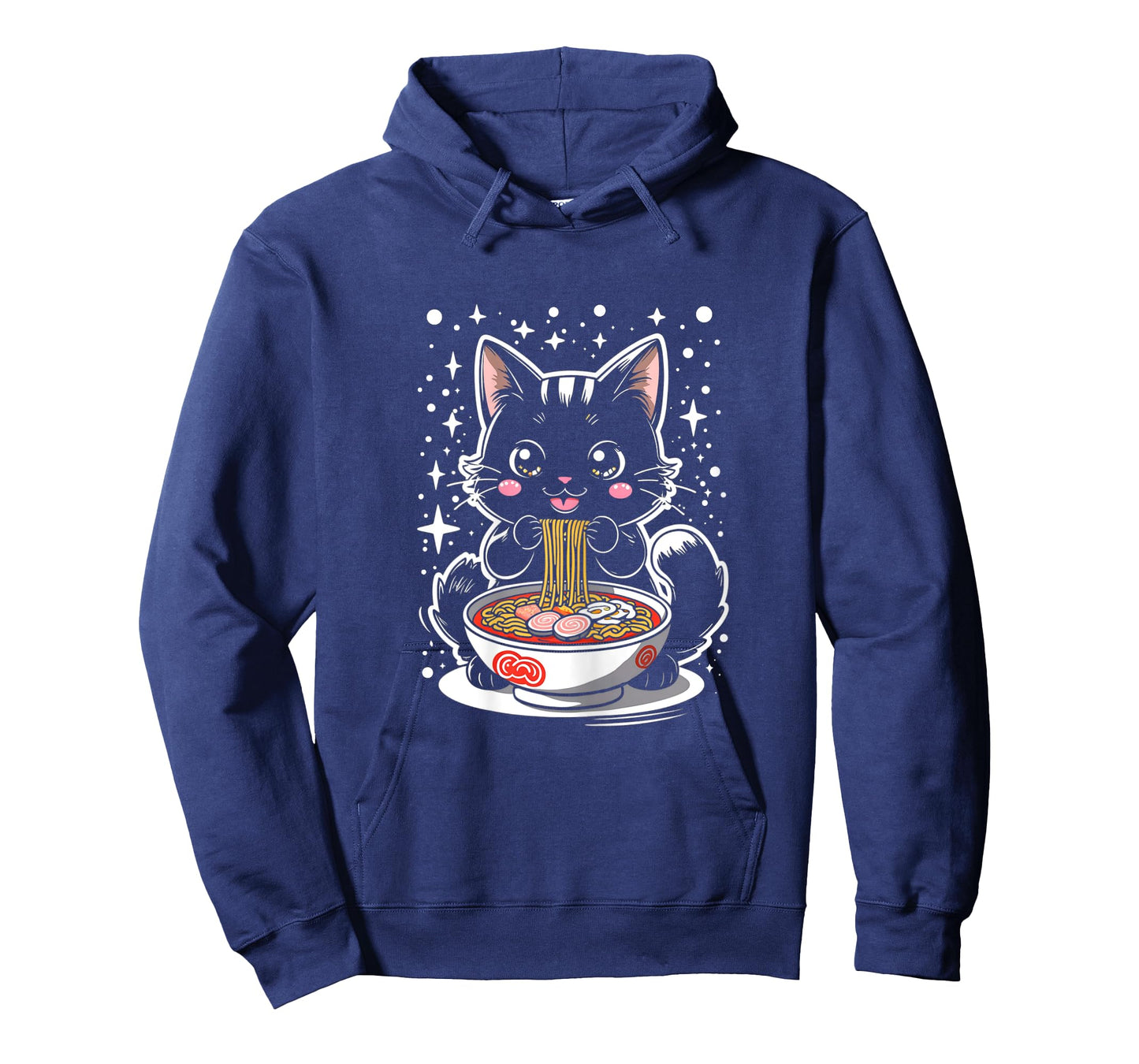 Kawaii Cat Eating Ramen Cat Japanese Funny Cat Anime Noodles T-Shirt
