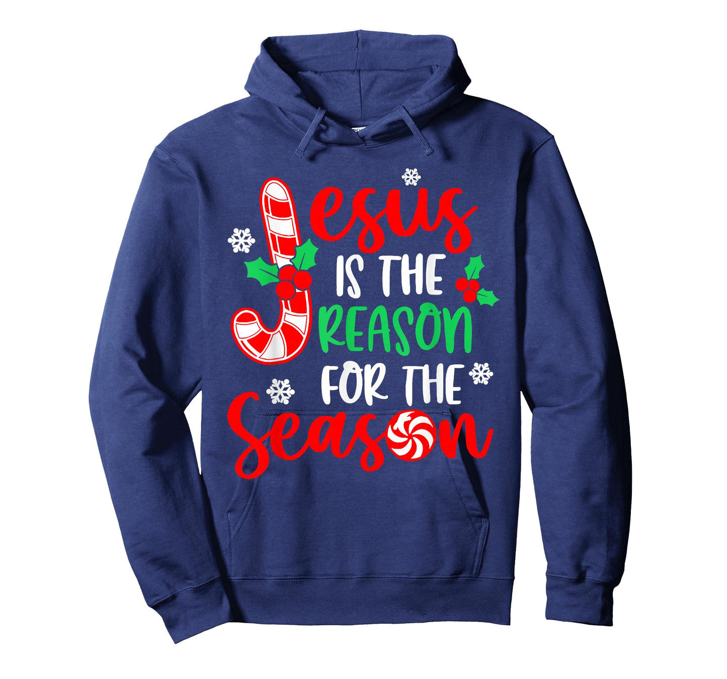 Jesus is The Reason for The Season Christmas Xmas Candy Cane T-Shirt