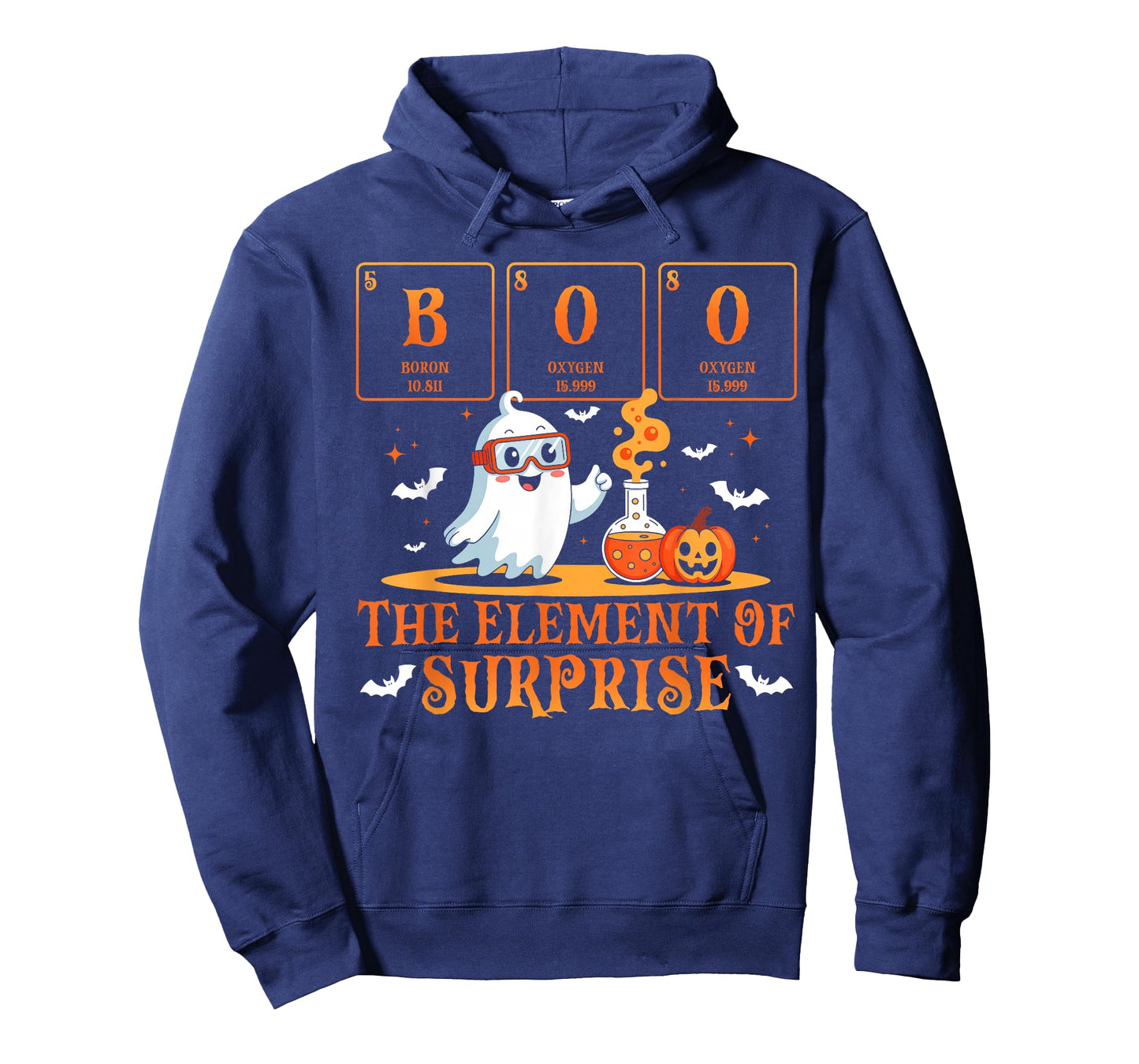 Halloween Chemistry Boo The Element of Surprise Cute Ghost T-Shirt