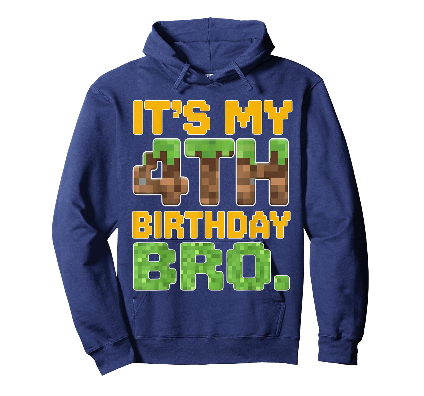 Funny It's My 4th Birthday Bro Video Game Pixel Bday Boy T-Shirt