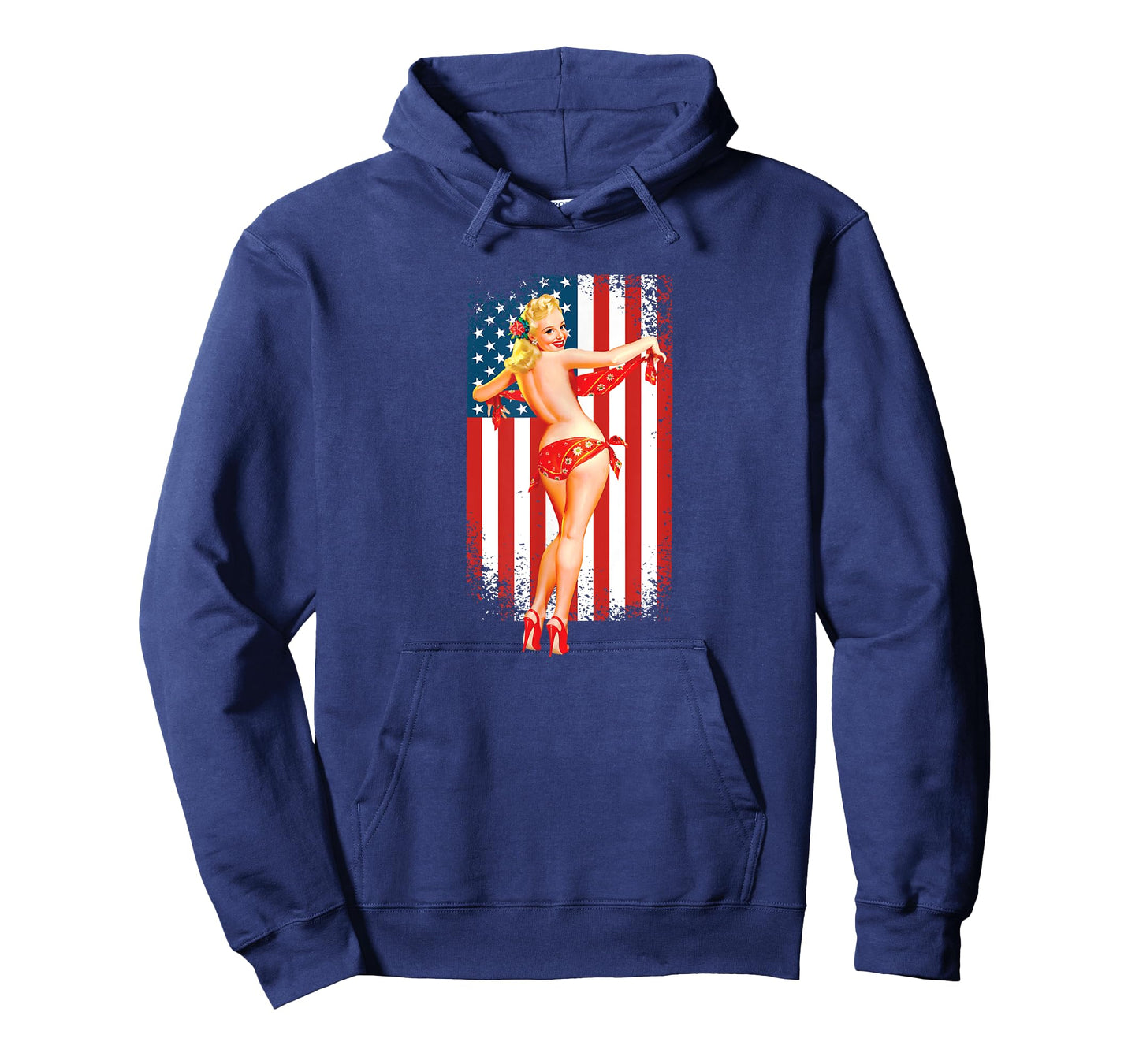 Patriotic Vintage Sexy Pinup Girl T-Shirt