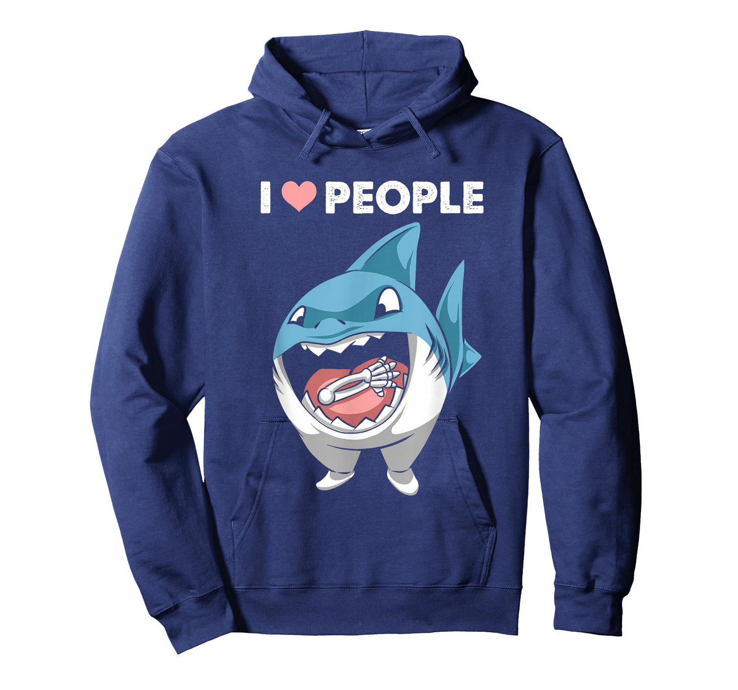 I Love People Sarcasm Shark Fish Maneater Shark Lover Funny T-Shirt