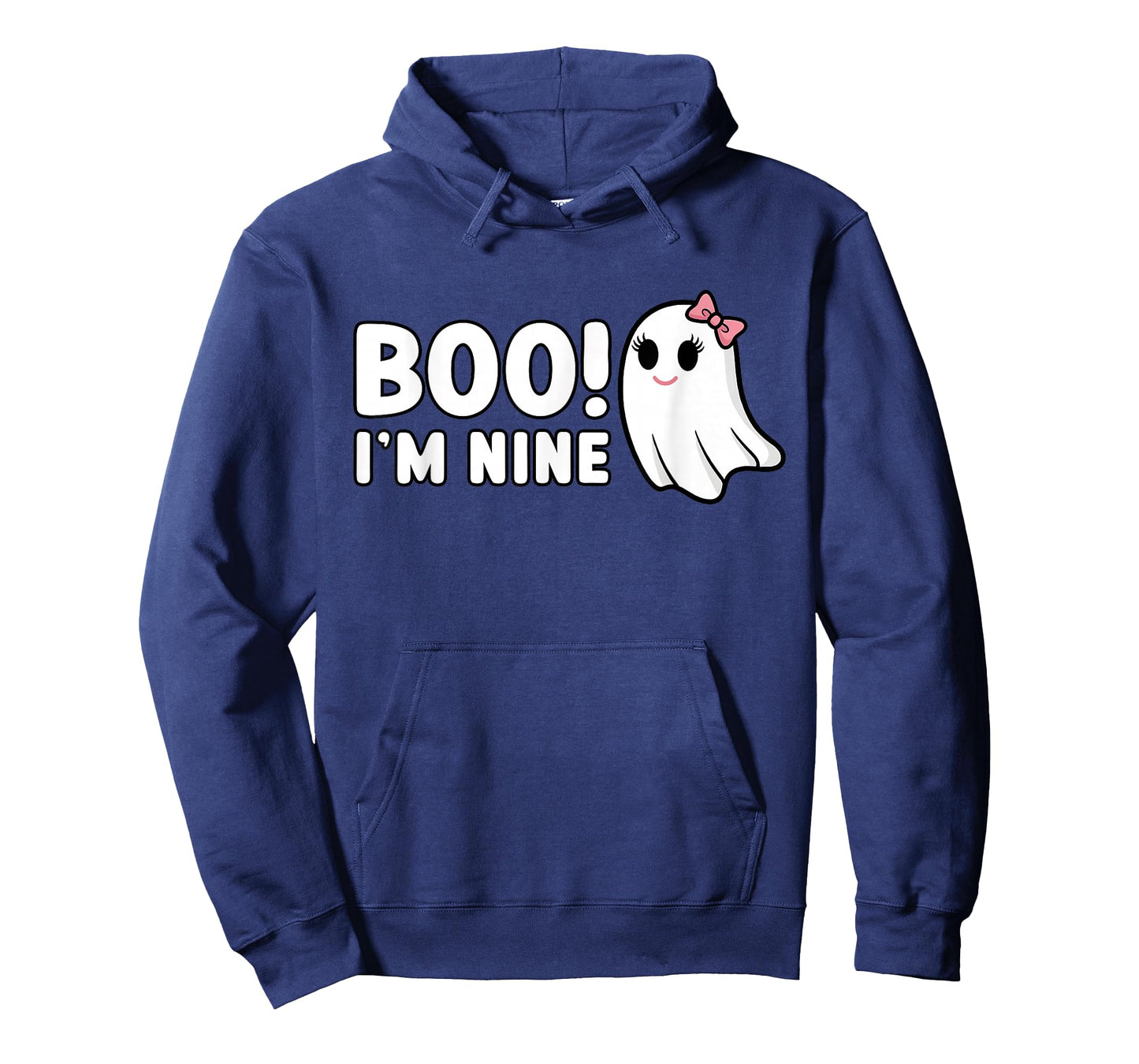 Boo Im Nine Cute 9 Year Old Girl Ghost Halloween Birthday T-Shirt