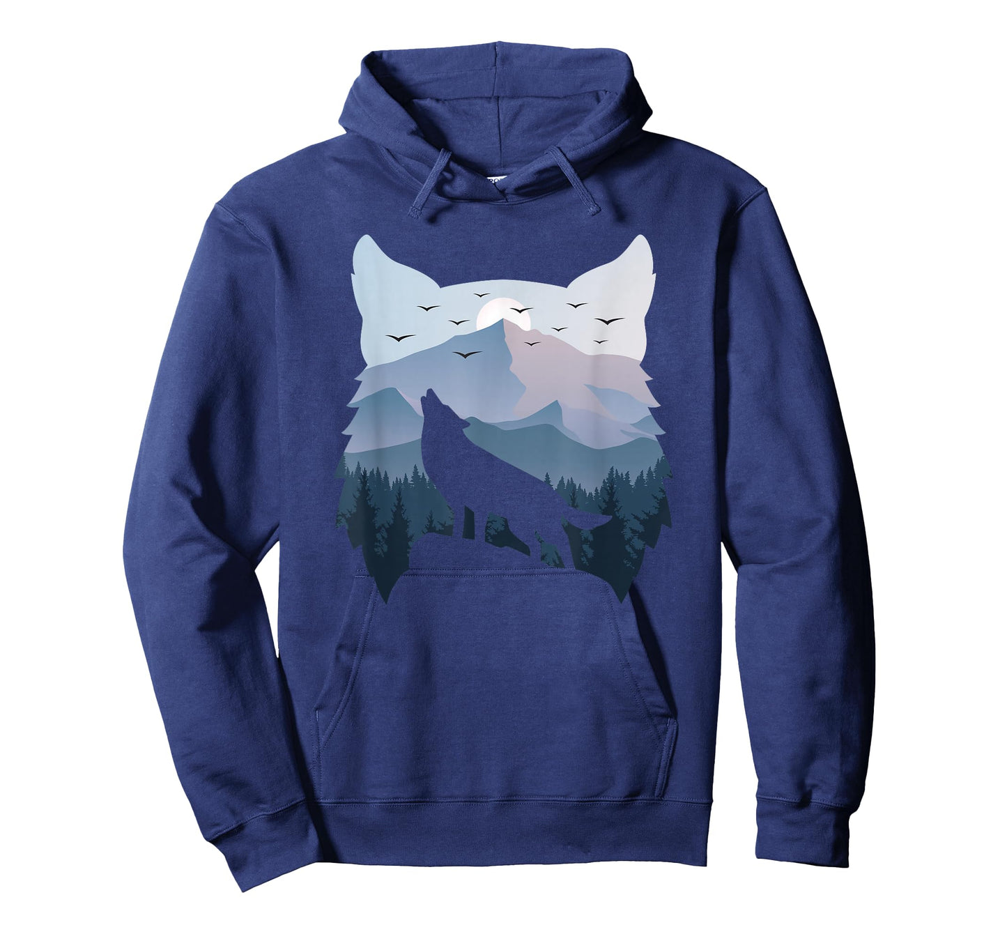 Wolf Landscape Mountain Wildlife Animal Nature Men Women T-Shirt