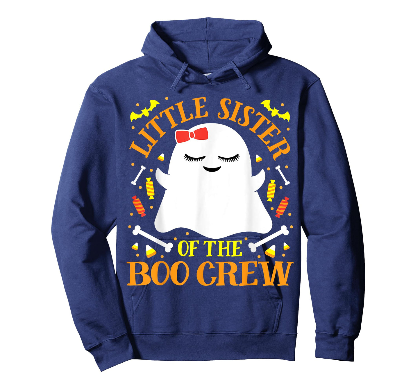 Little Sister Boo Crew Ghost Matching Family Girls Halloween T-Shirt