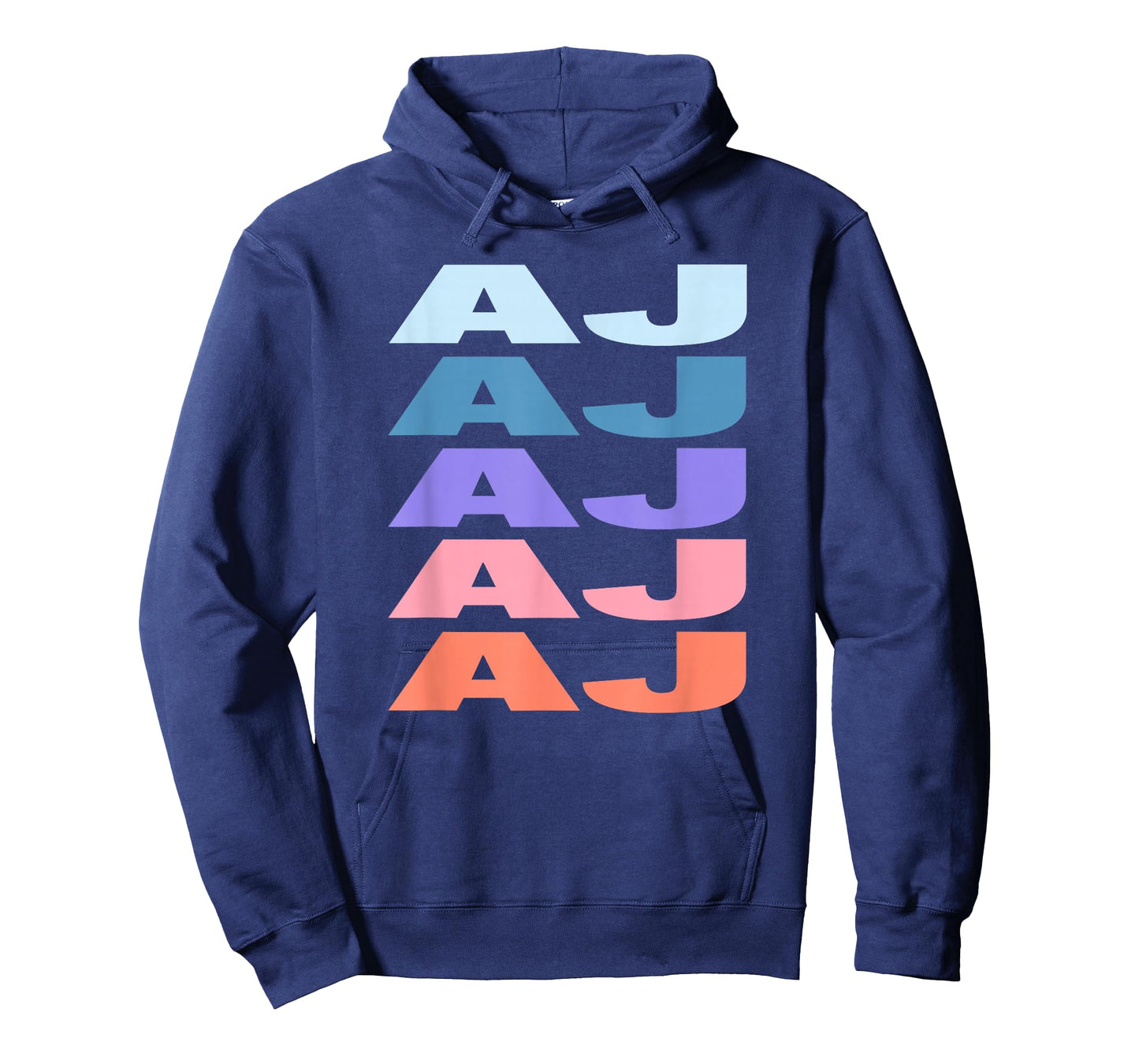 Funny Modern Repeated Text Design First Name AJ T-Shirt