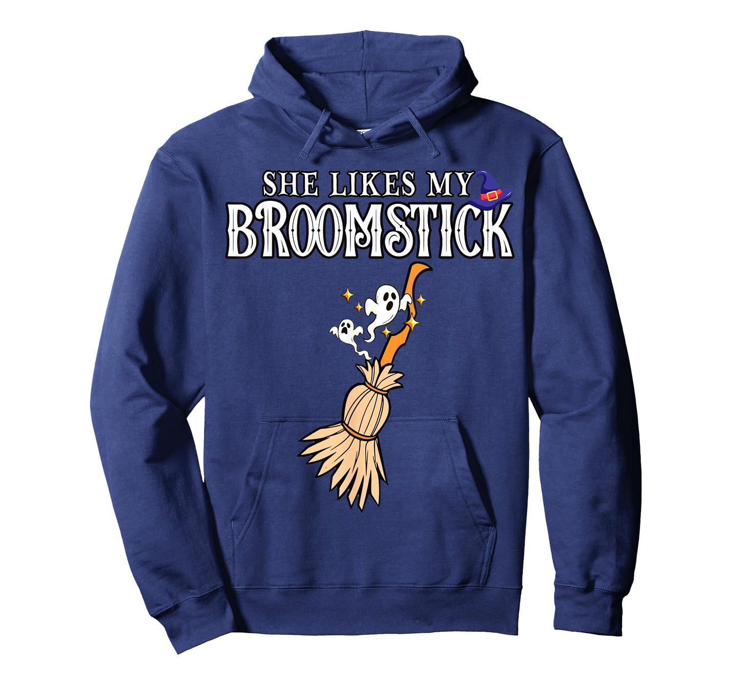 She Likes My Broomstick I Love Her Pumpkins Couple Halloween T-Shirt