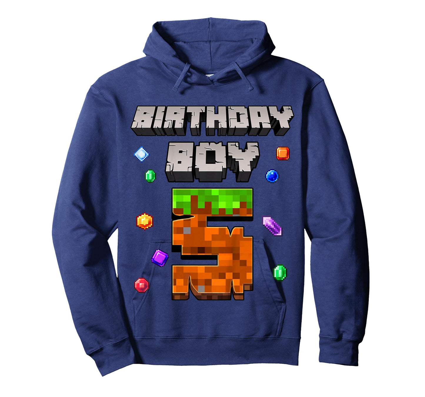 Kids 5th Birthday Boy 5 Video Gamer Pixel Number Five Bday Party T-Shirt