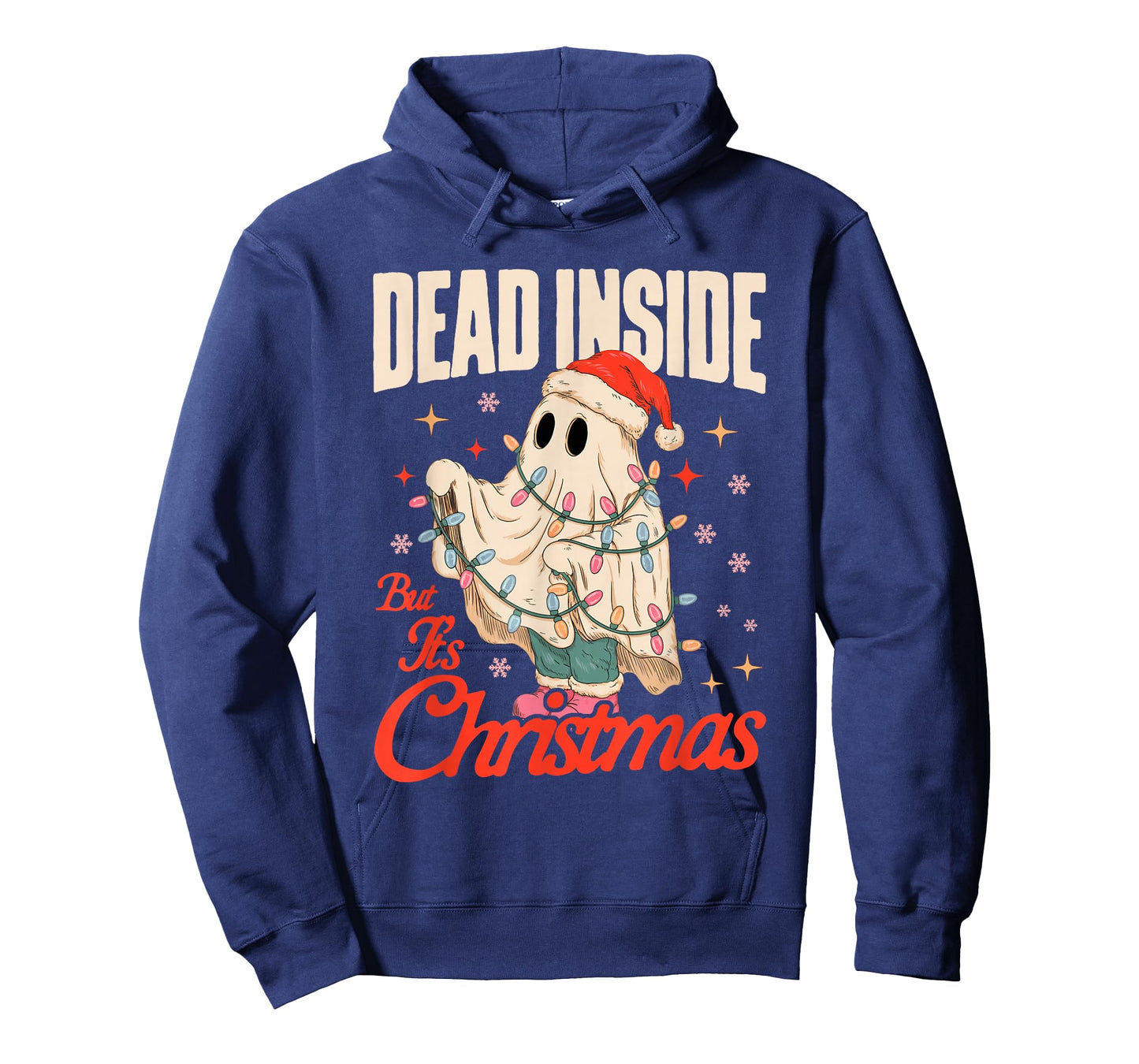 Dead Inside But It's Christmas Funny Christmas Ghost T-Shirt