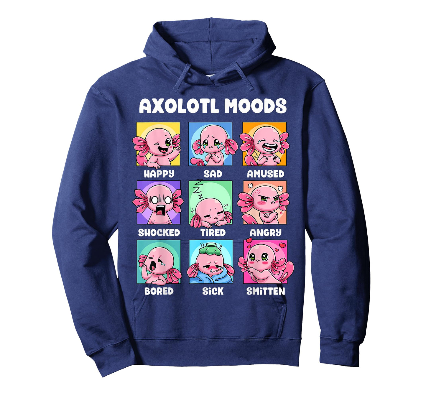 Axolotl Shirt - Kawaii Axolotl Moods Anime Axolotl Costume T-Shirt