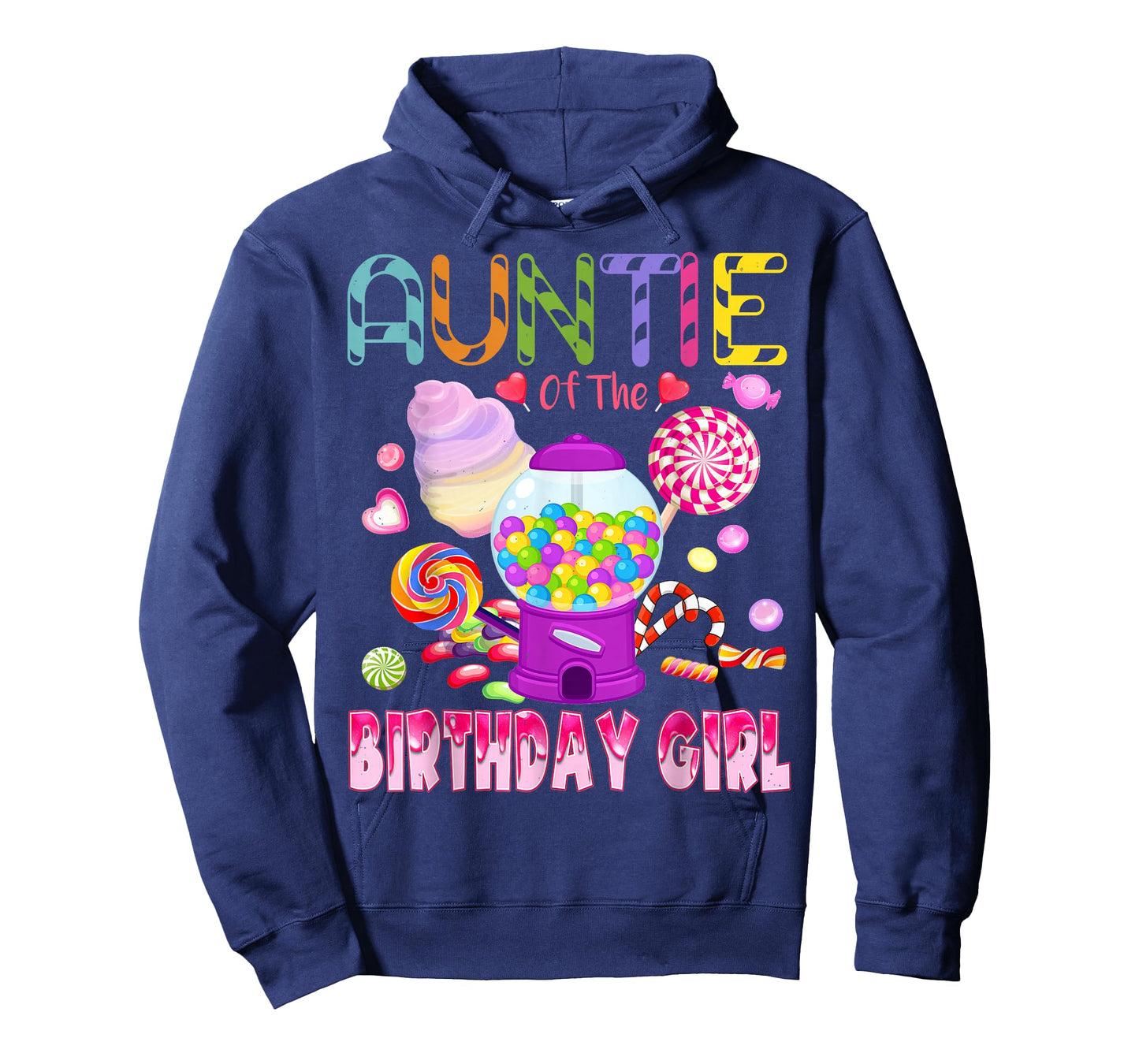 Auntie Of The Birthday Gifts Girl Candyland Candy Birthday T-Shirt