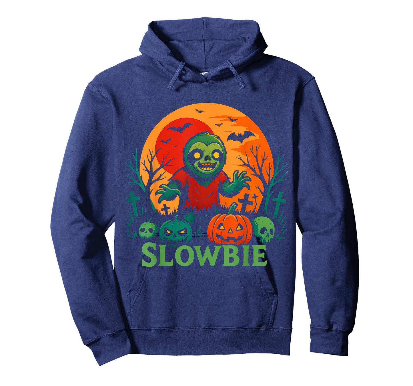 Funny Halloween Sloth Zombie Slowbie Costume Spooky Season T-Shirt