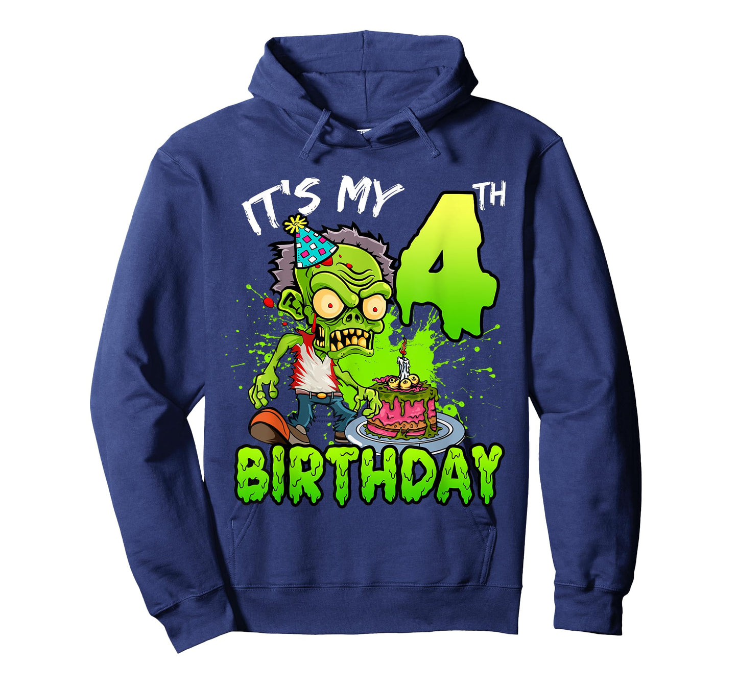 It's My 4th Birthday Zombie Lover 4 Year Old Boys Girls T-Shirt