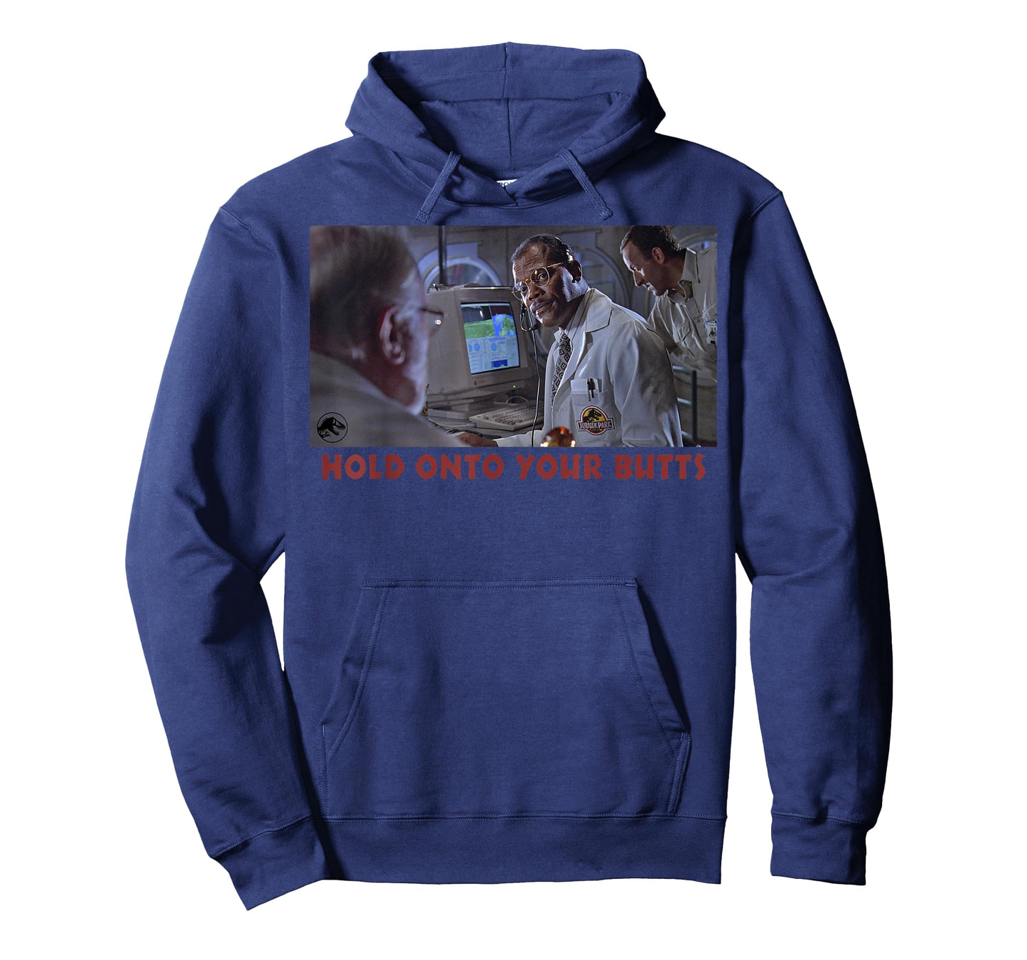 Jurassic Park Doctor Ray Arnold Hold Onto Your Butts Photo T-Shirt