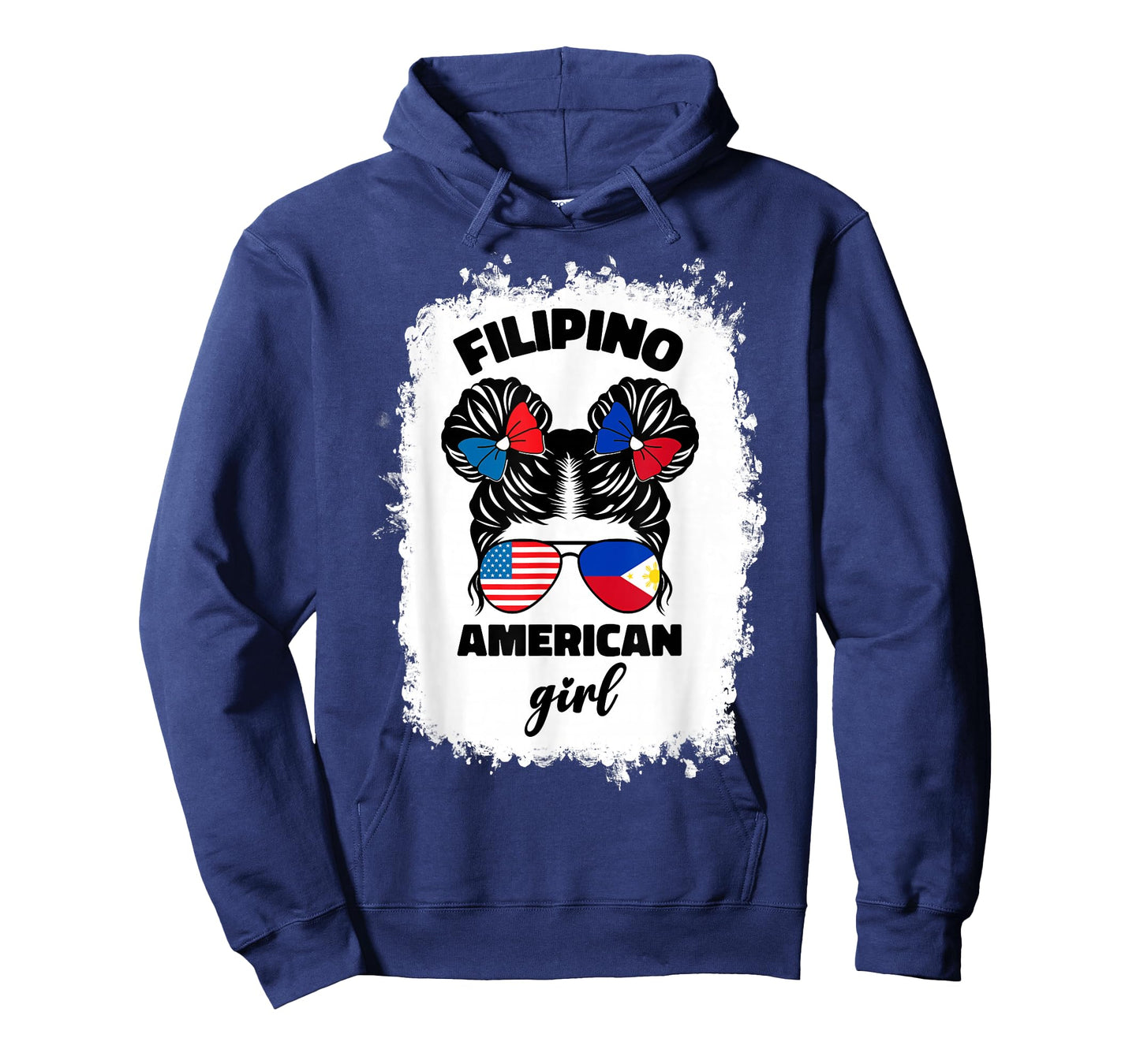 Half American Half Filipino Philippines Usa Flag Kids Girl T-Shirt