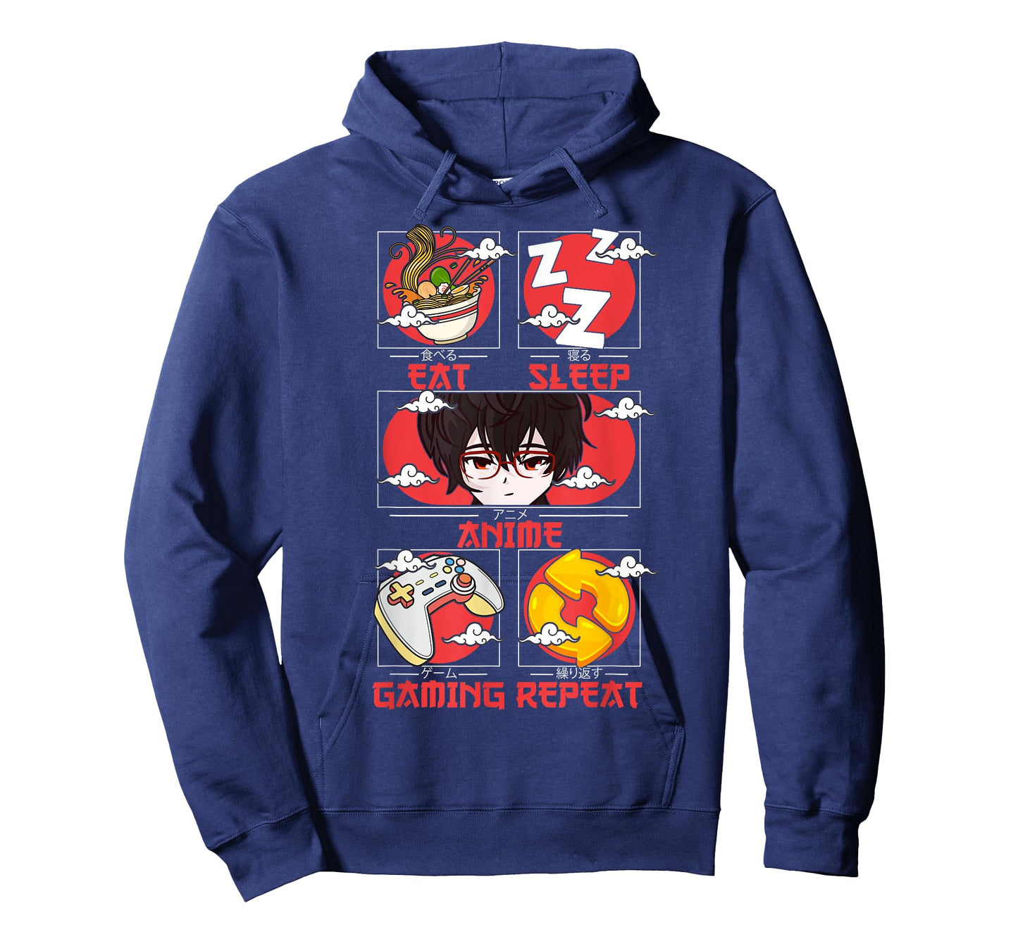 Retro Eat Sleep Anime Gaming Repeat Kawaii Anime Manga Gamer T-Shirt