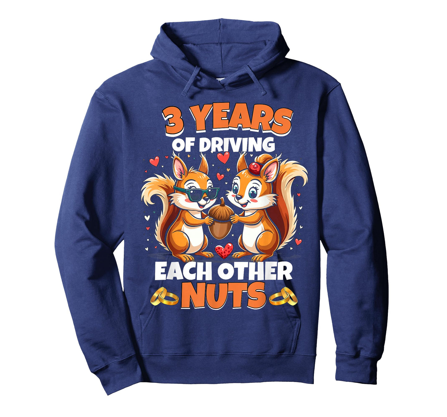 3rd Wedding Anniversary 3 Years Of Driving Each Other Nuts T-Shirt