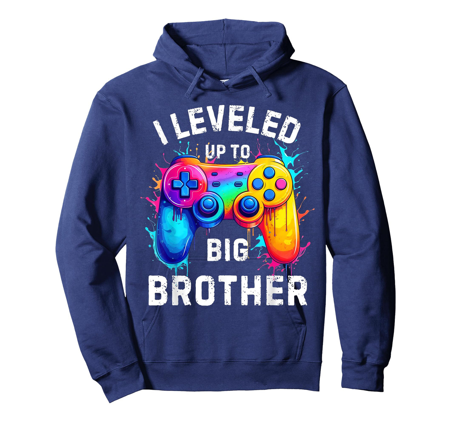 I Leveled Up to Big Brother Funny Gamer Splash Art T-Shirt