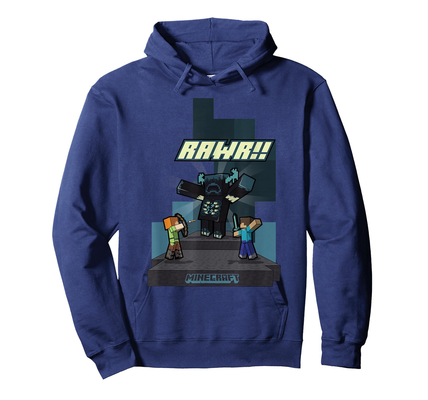 Minecraft Rawr!! Alex And Steve Fighting Off Warden T-Shirt