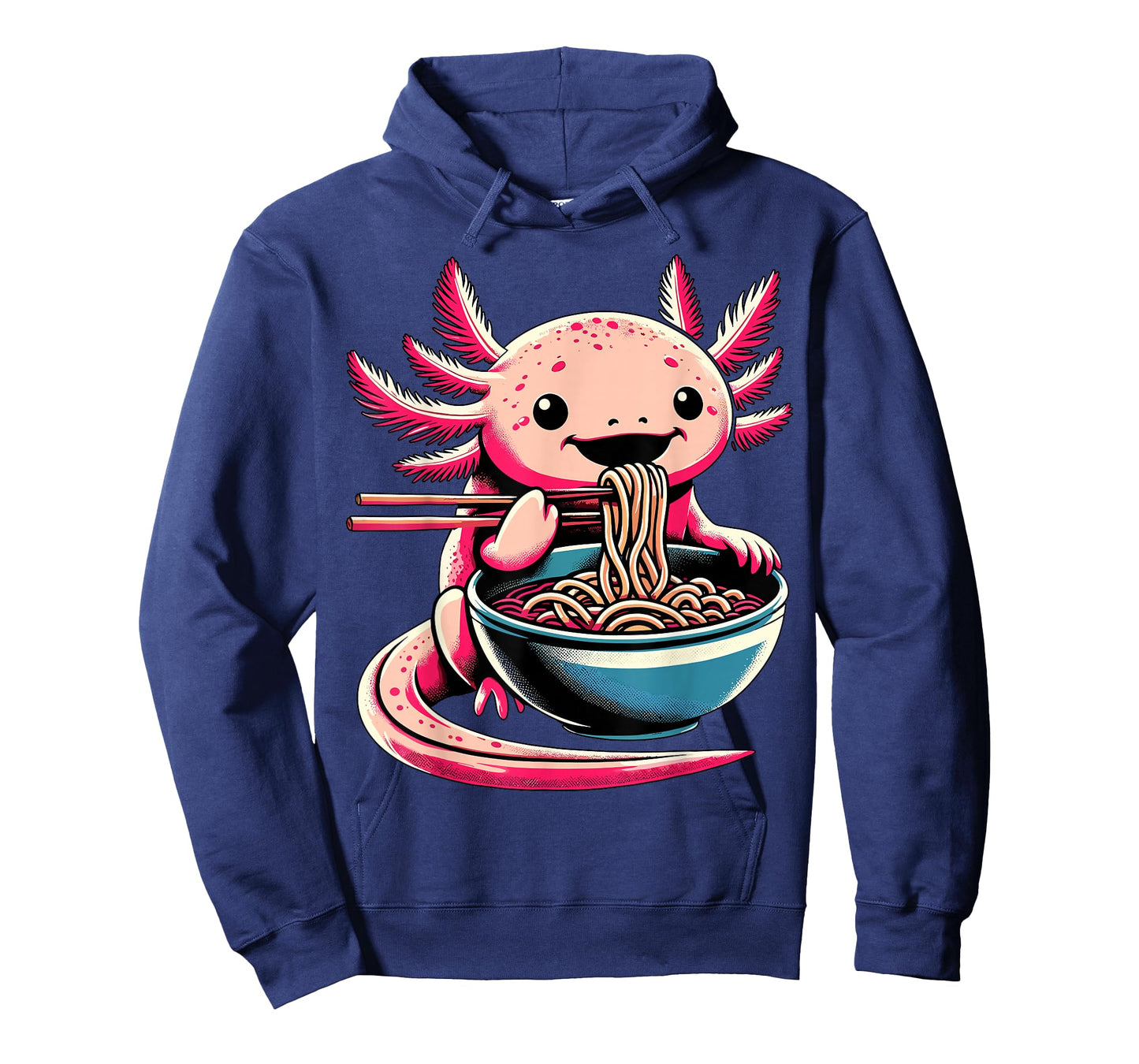 Kawaii Axolotl Eating Ramen T-Shirt