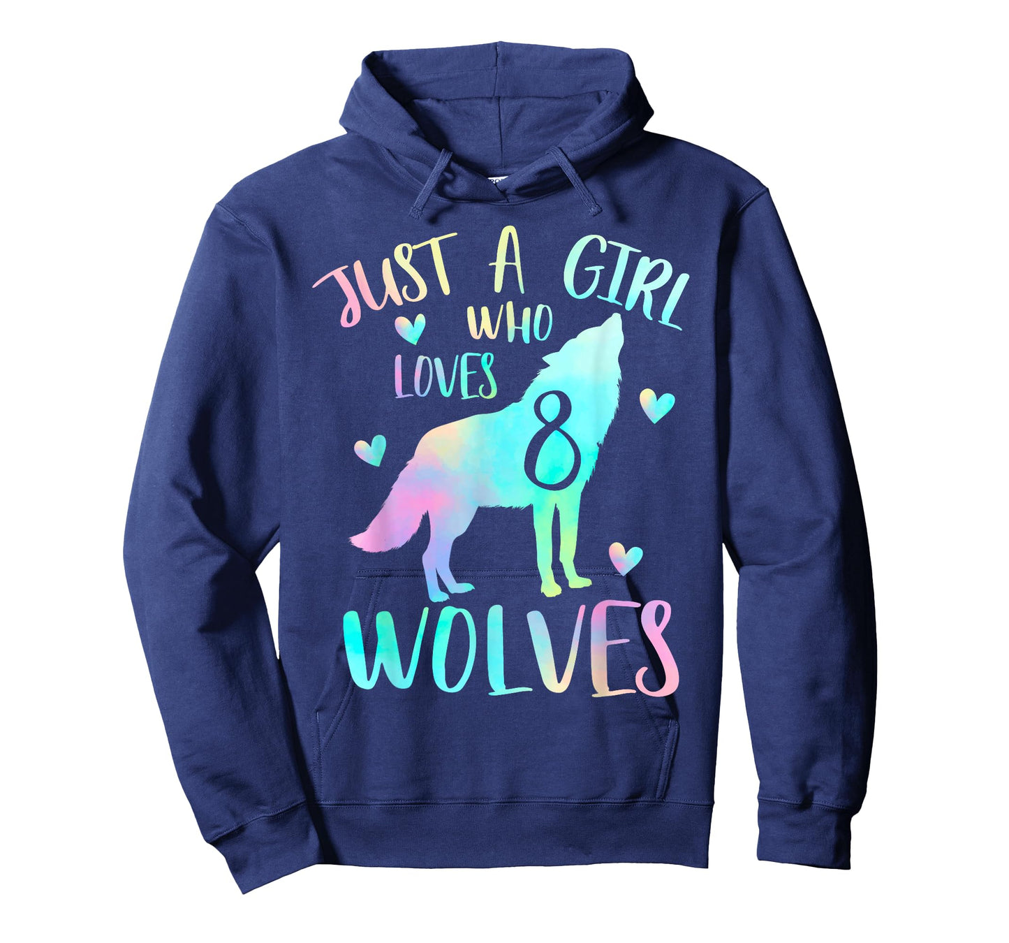 8 Years Wolf Birthday - Just a Girl Who Loves Wolves T-Shirt