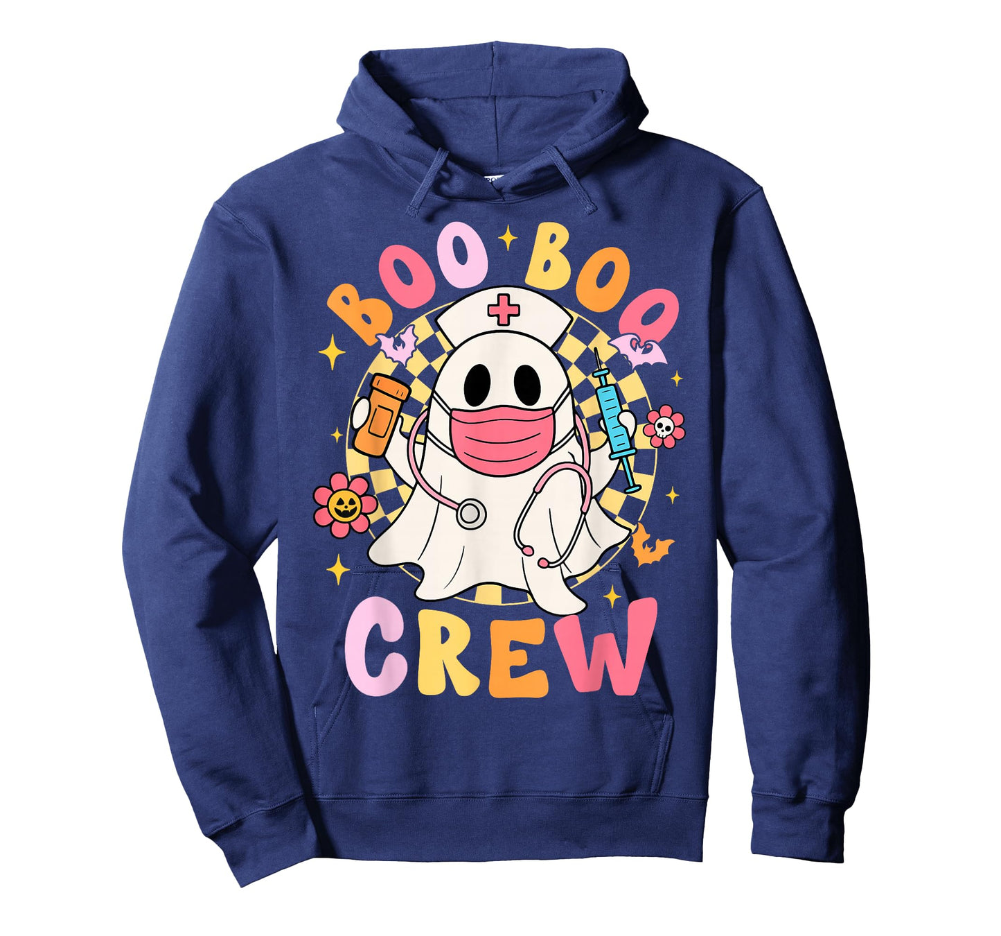Groovy Boo Boo Crew Nurse Funny Ghost Women Halloween Nurse T-Shirt