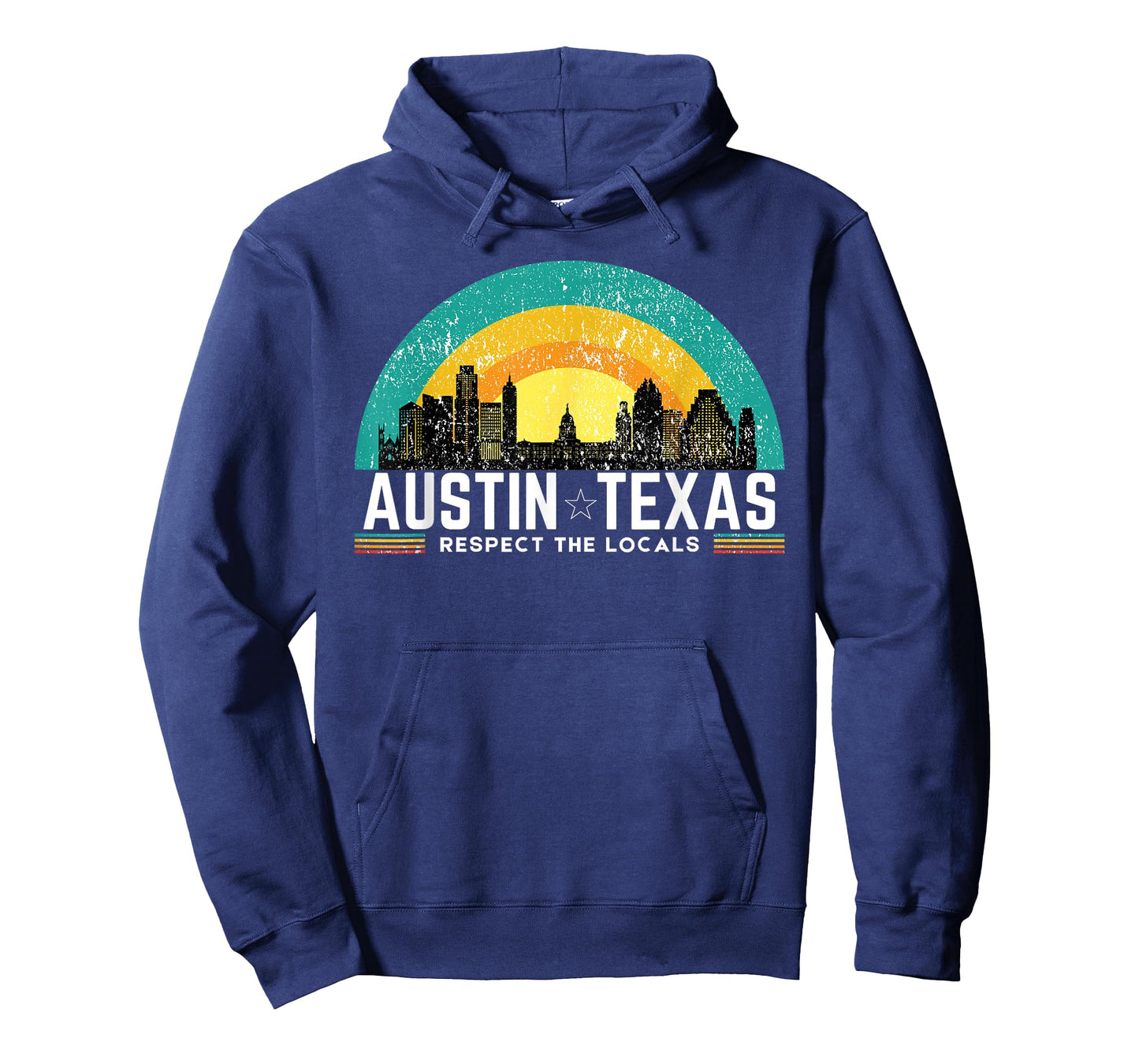 Austin Texas City Skyline Respect The Locals T-Shirt