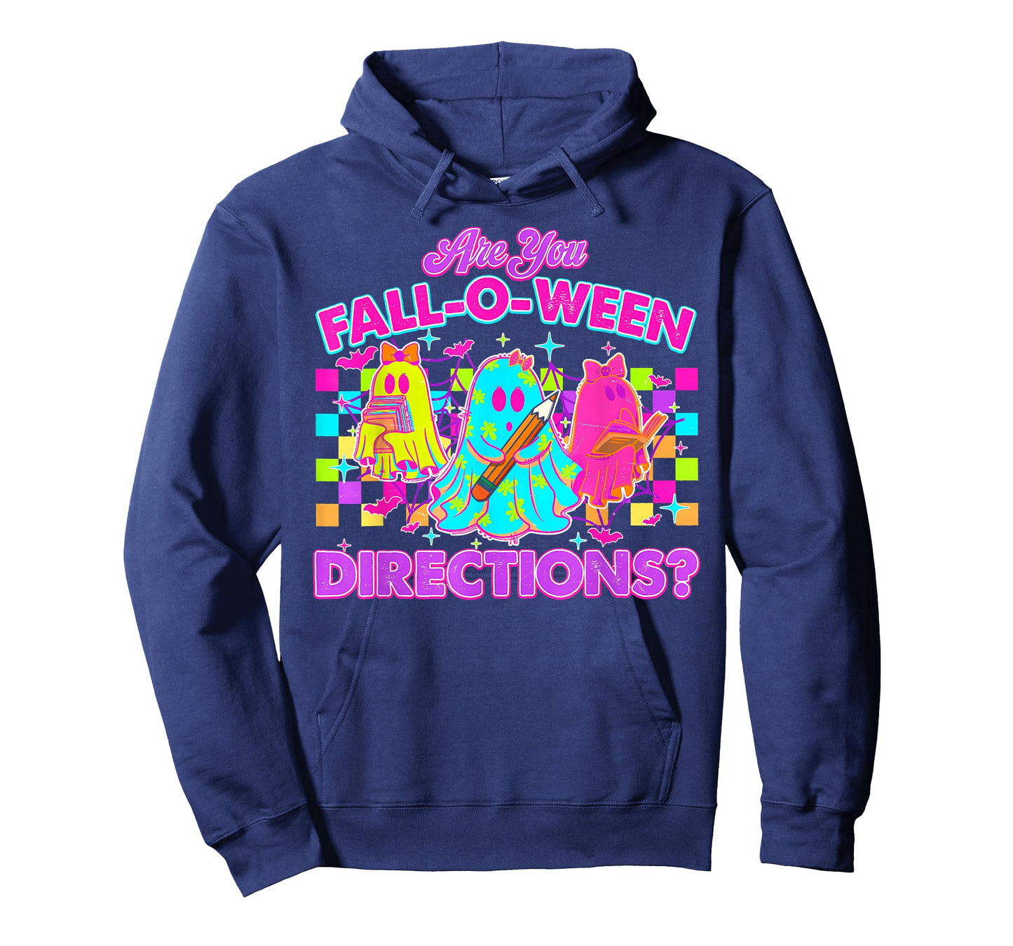 are You Fall-O-Ween Directions Neon Ghost Teacher Halloween T-Shirt