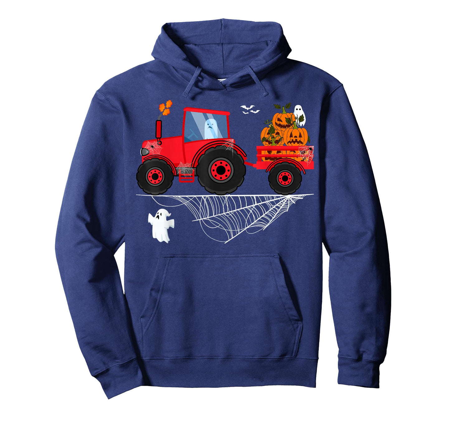 Halloween Tractor Kids Pumpkin Farm Spooky Ghost Tractor T-Shirt