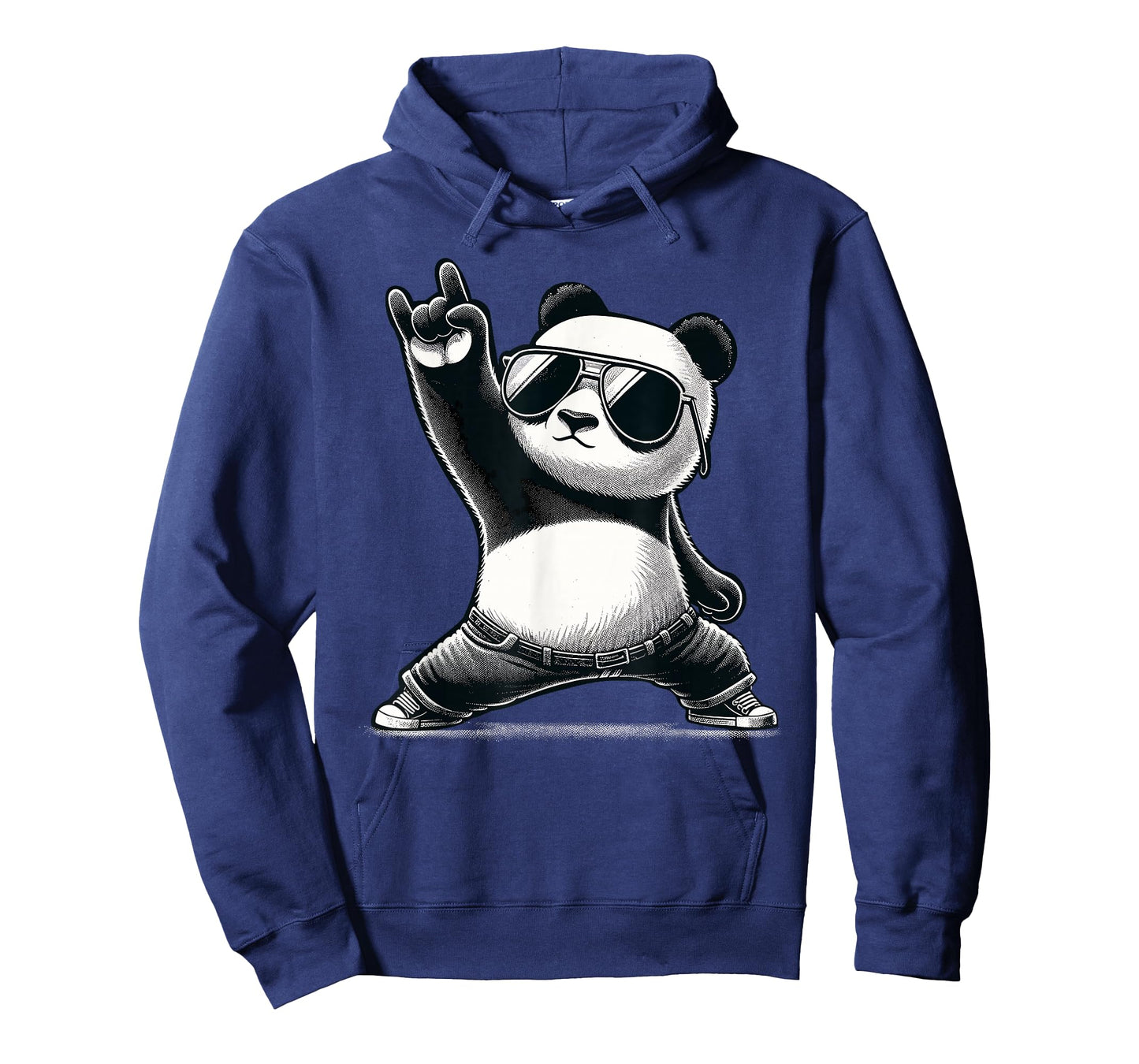 Retro Panda Rock Music Gift Men Kids Women Funny Panda T-Shirt
