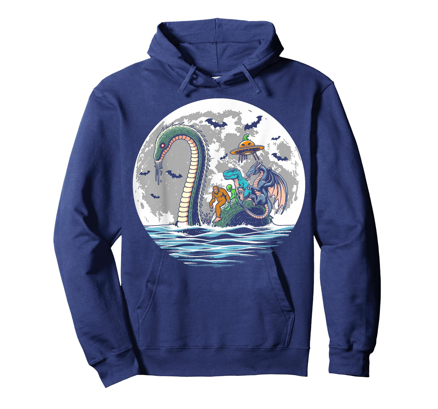Halloween bigfoot alien loch Ness UFO Halloween party spooky T-Shirt
