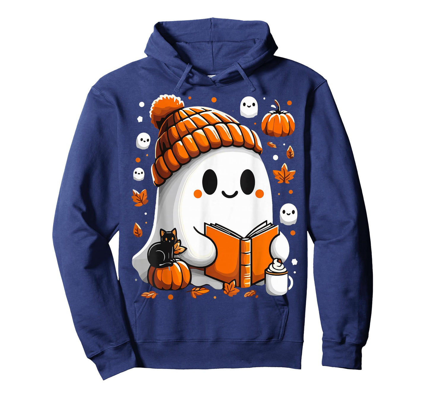 Ghost Reading Book Autumn Halloween T-Shirt