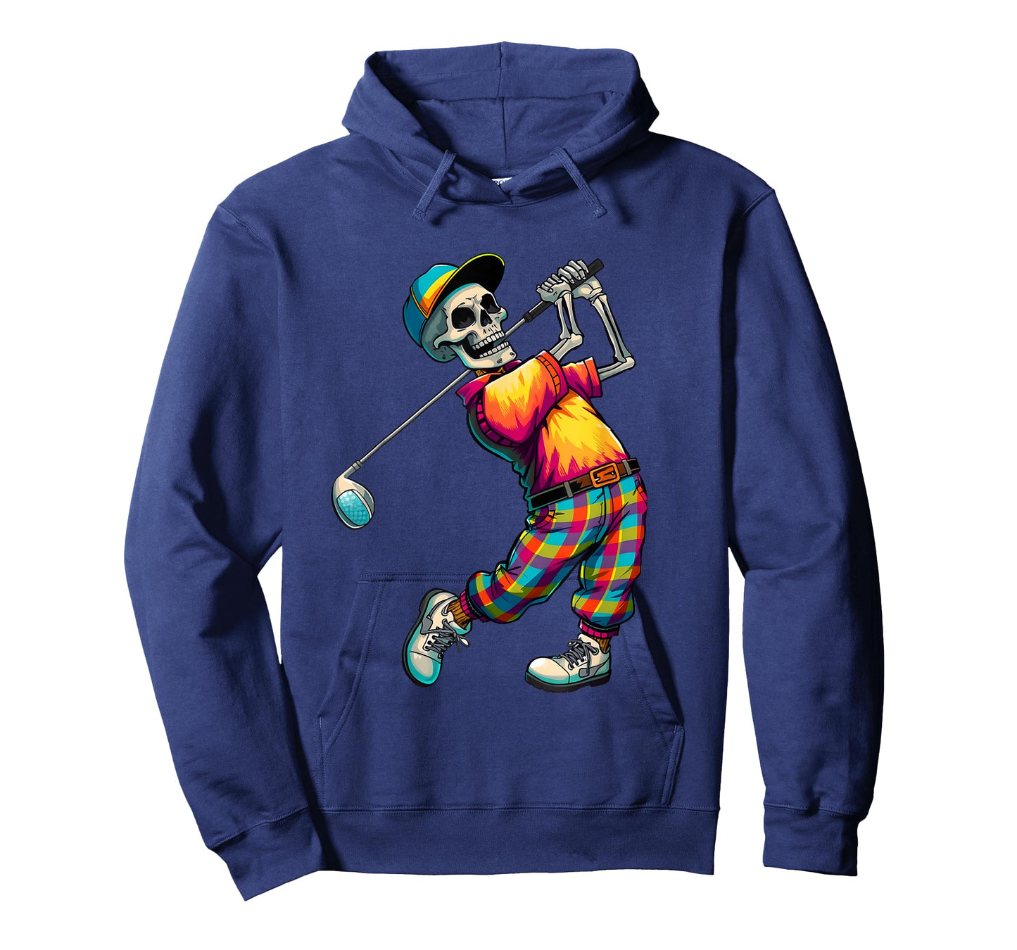 Skeleton Golf Halloween Golfer Golf Player Funny Men Dad T-Shirt
