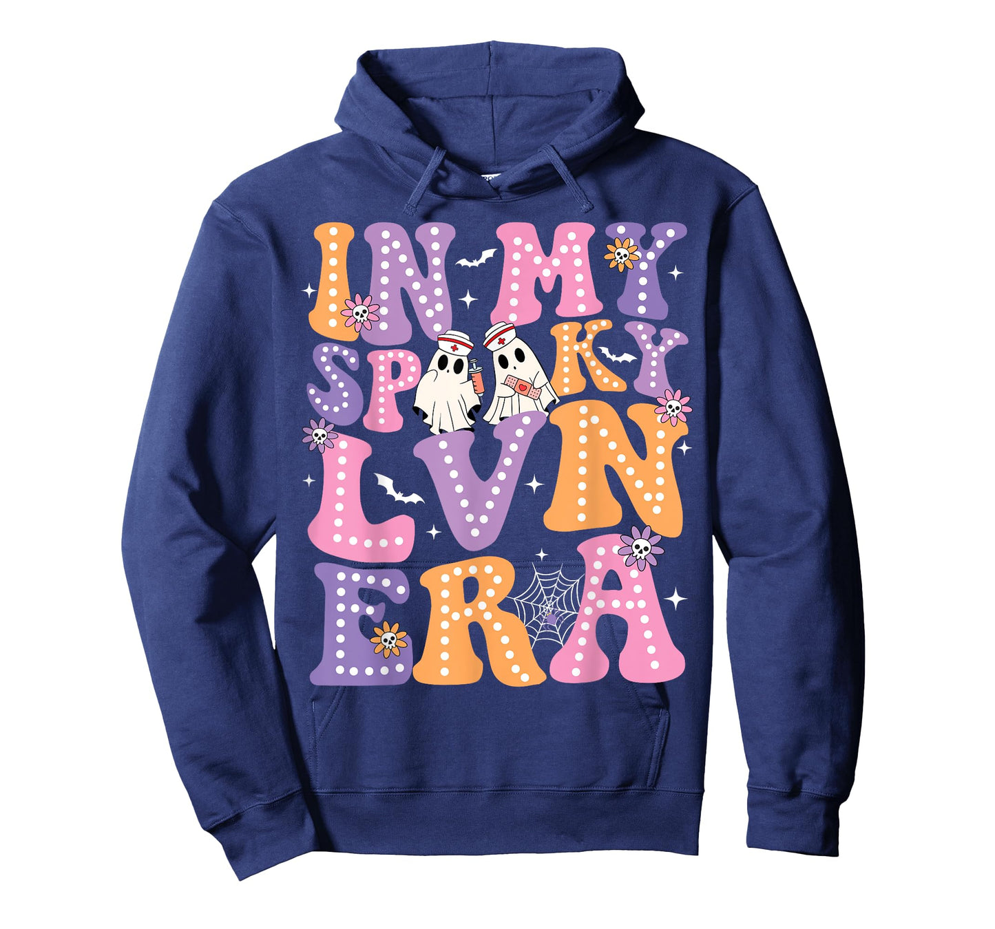 Groovy In My Spooky LVN Era Ghost Nurse Halloween Nursing T-Shirt