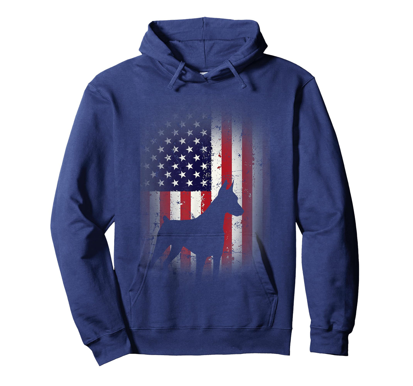 Funny Doberman Pinscher Art for Men Women Doberman US Flag T-Shirt