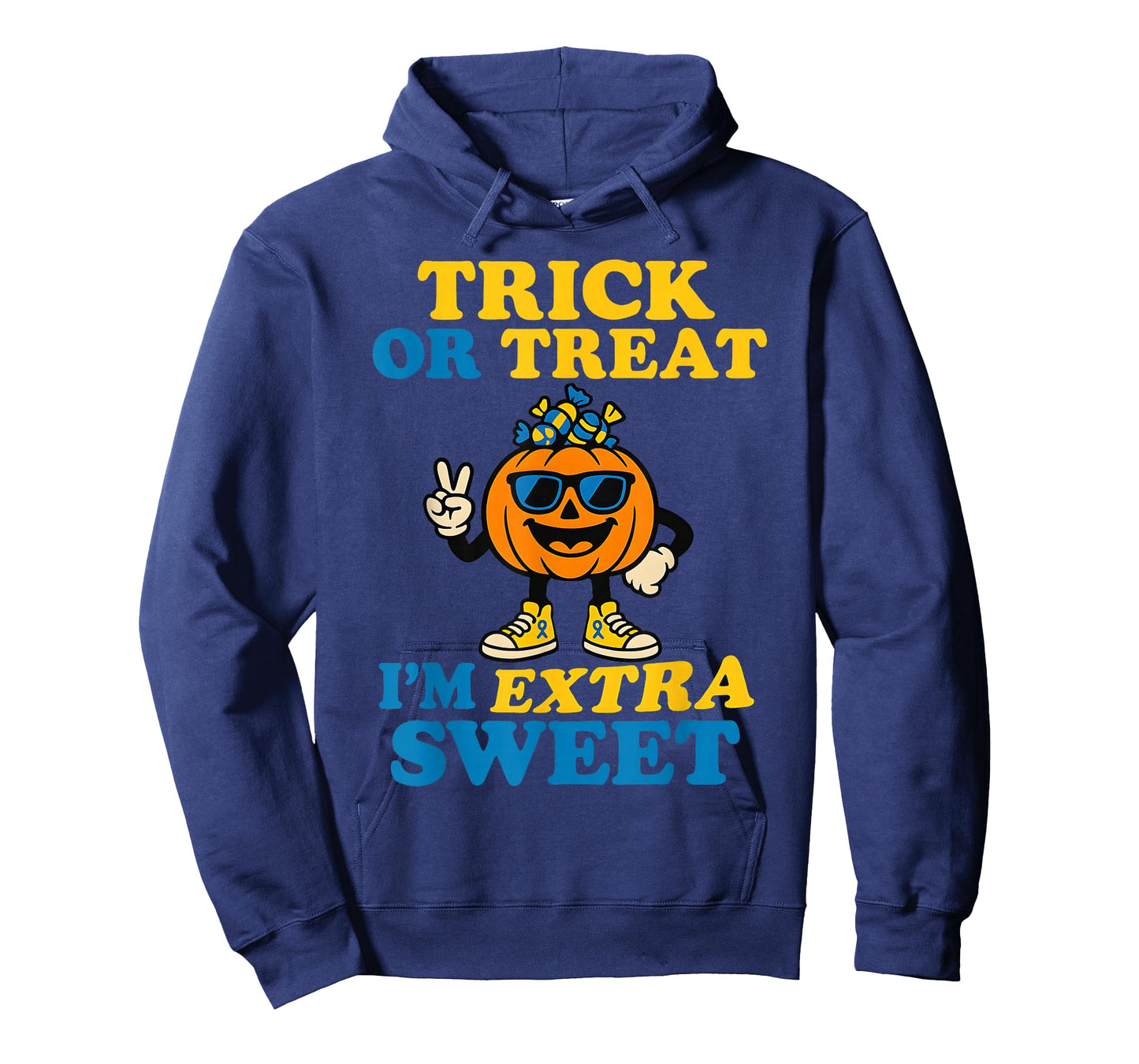 Down Syndrome Halloween Trick Or Treat Pumpkin Candy Cute T-Shirt