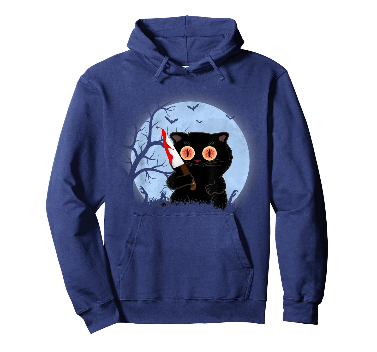 Funny scary black horror cat screaming what halloween bloody T-Shirt for Men Women