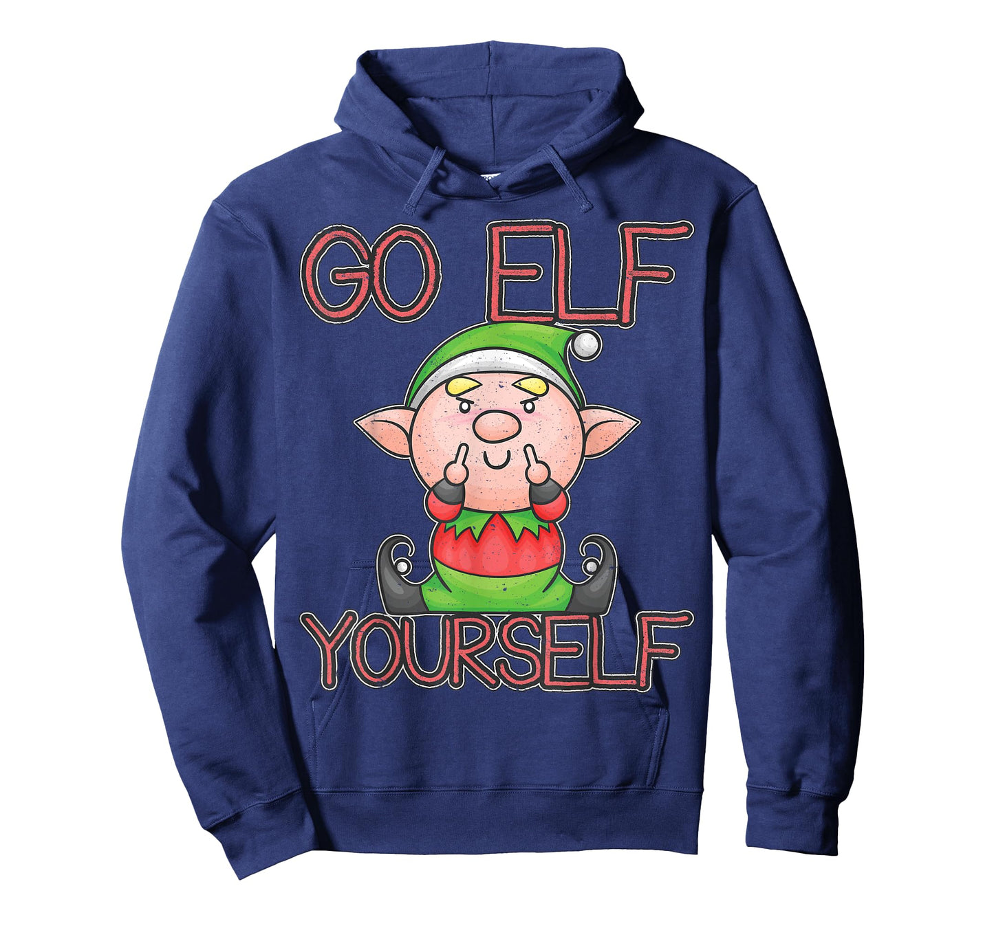 Funny Go Elf Yourself Naughty Christmas Elf T-Shirt Gift