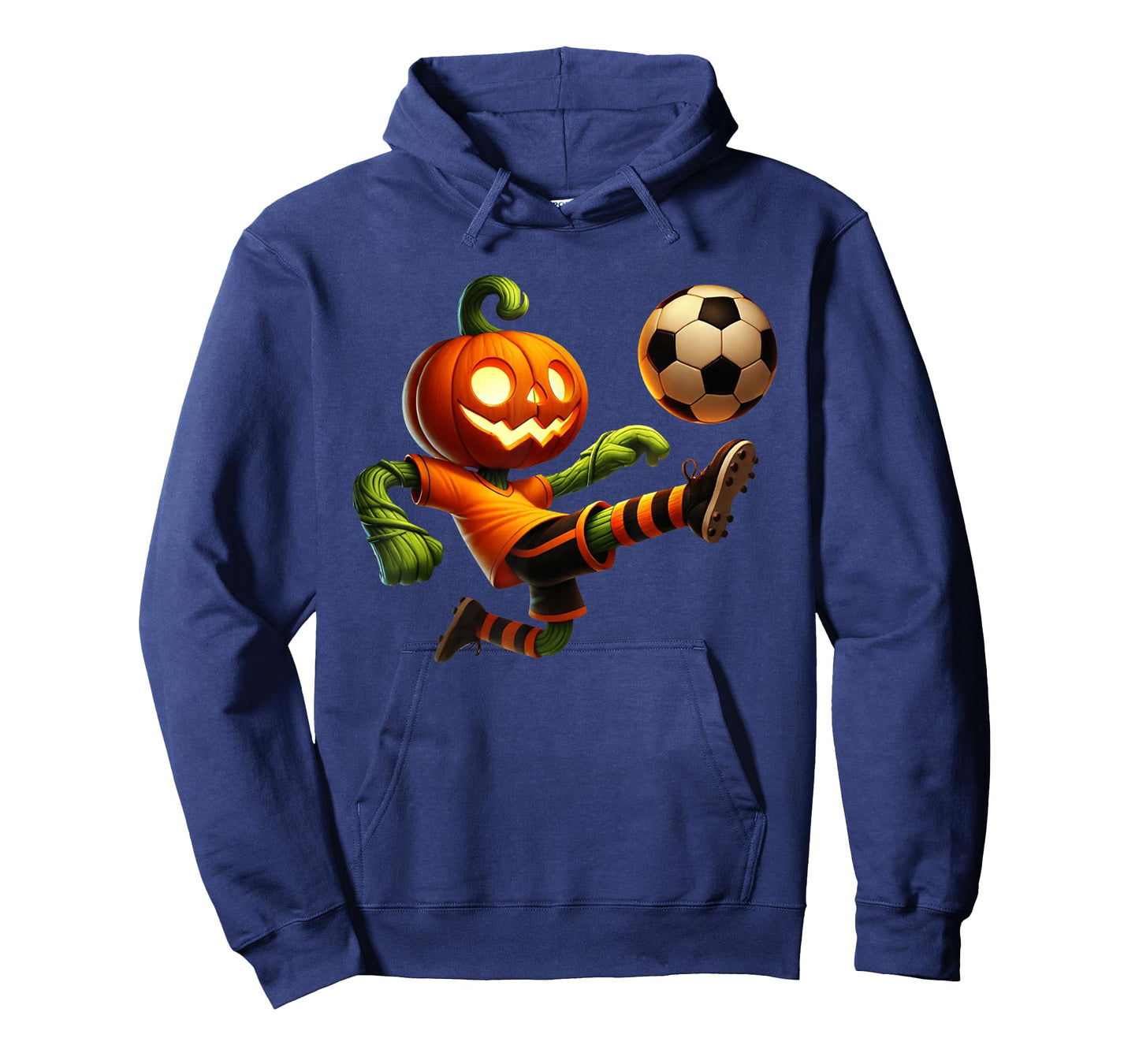 Pumpkin Face Soccer Halloween Costume Men Boys Kids Cute T-Shirt