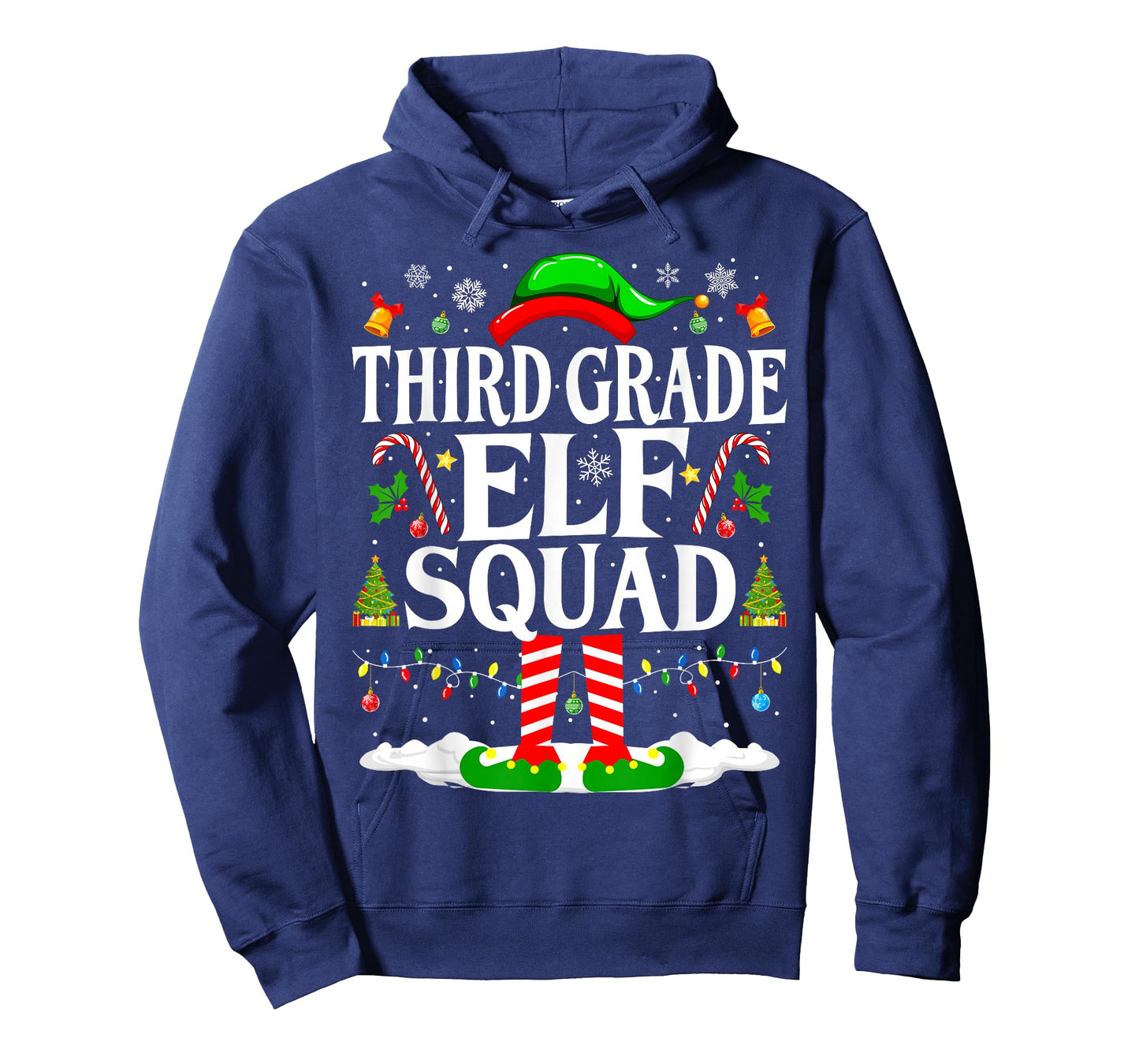 3rd Grade Elf Squad Xmas Funny Christmas Third Grade Elf T-Shirt
