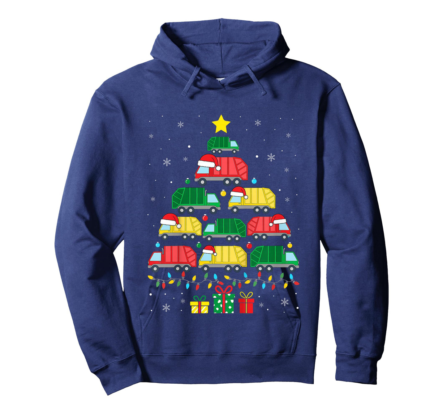 Kids Garbage Trucks Christmas Tree Xmas Boys Teen Kids Farmer T-Shirt