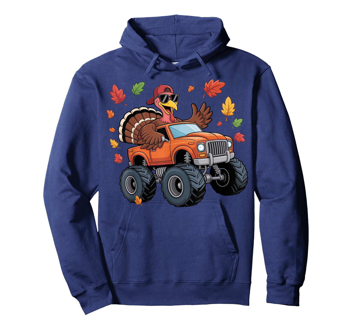 Thanksgiving Turkey Riding Monster Truck Boys Kids Youth T-Shirt